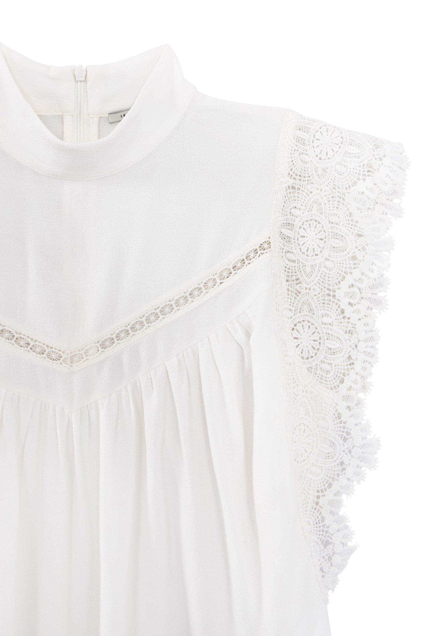 LIMESTONE LENZING™ ECOVERO™ TOP WITH GUIPURE LACE 7