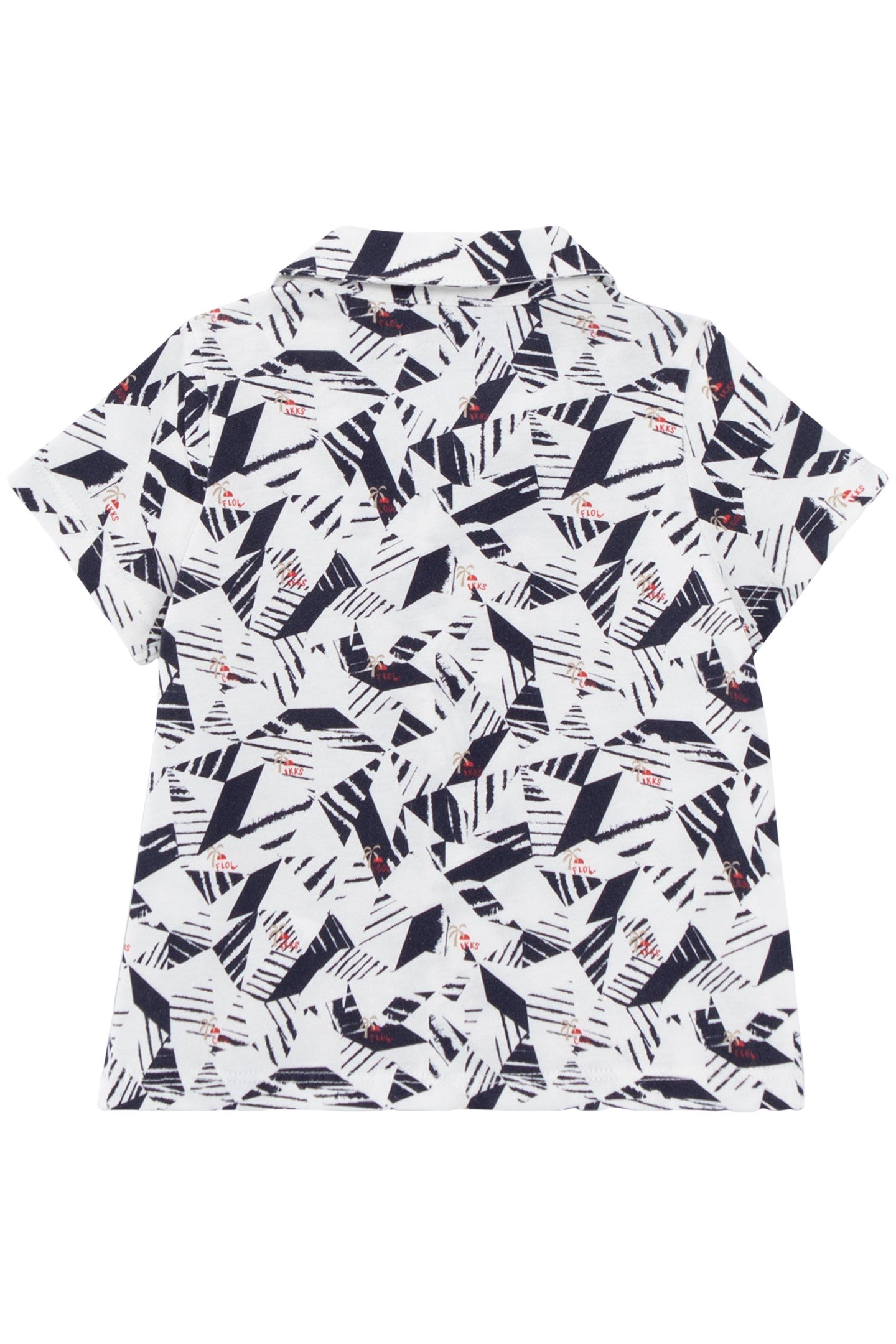 BABY BOYS' WHITE ORGANIC COTTON ORIGAMI PRINT SHIRT 2