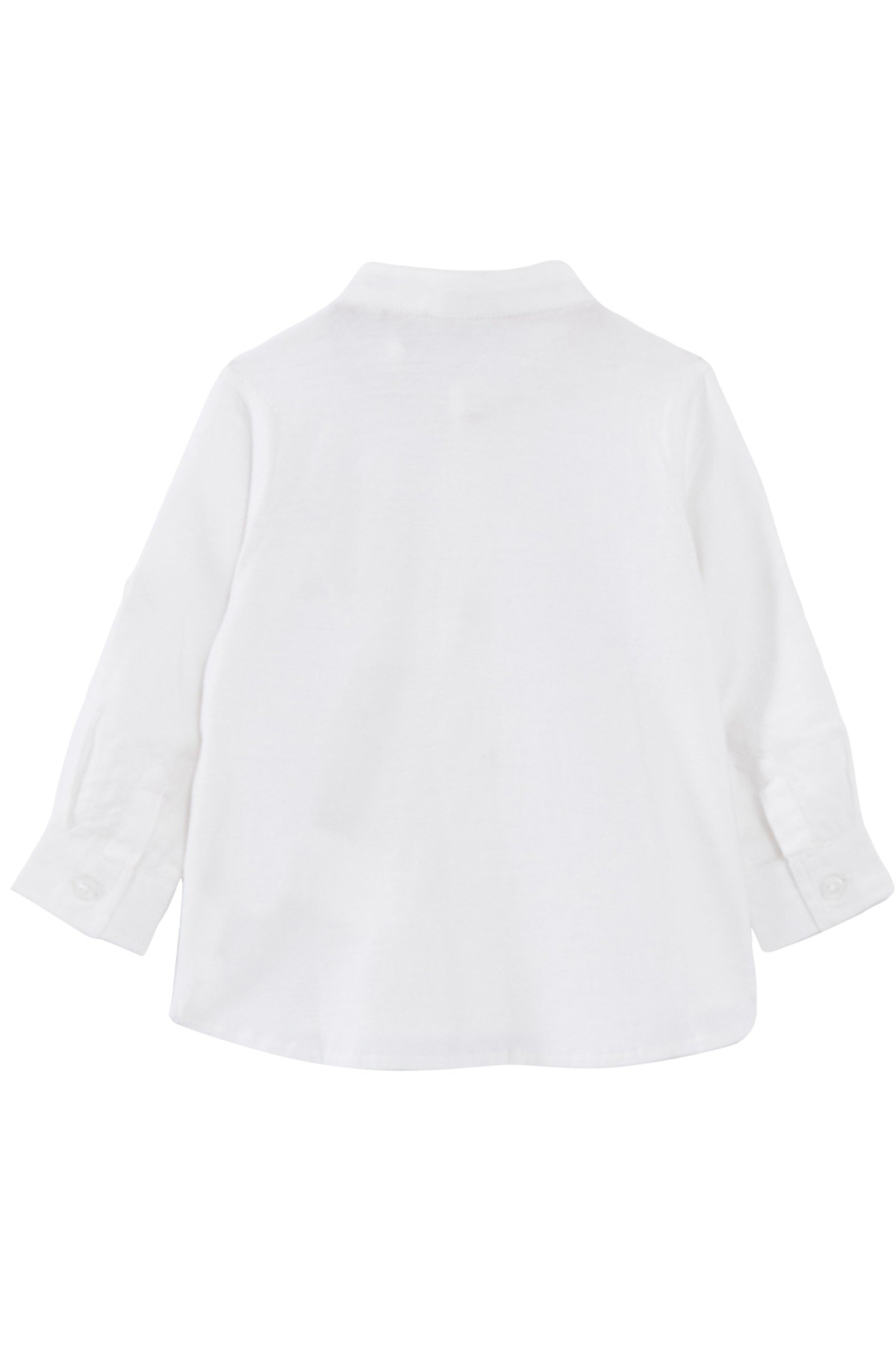 BABY BOY TWO-PLY MAO COLLAR WHITE SHIRT 2