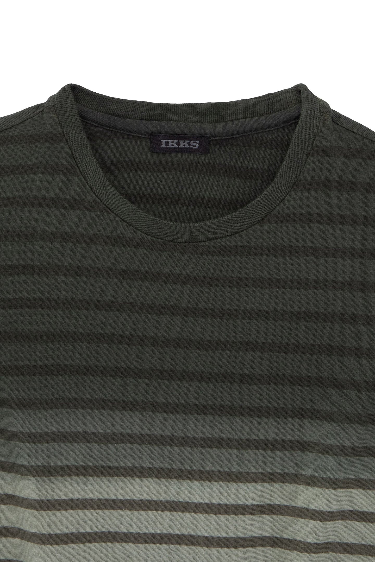 BOYS’ KHAKI T-SHIRT WITH STRIPES ON A DEEP-DYE EFFECT 3