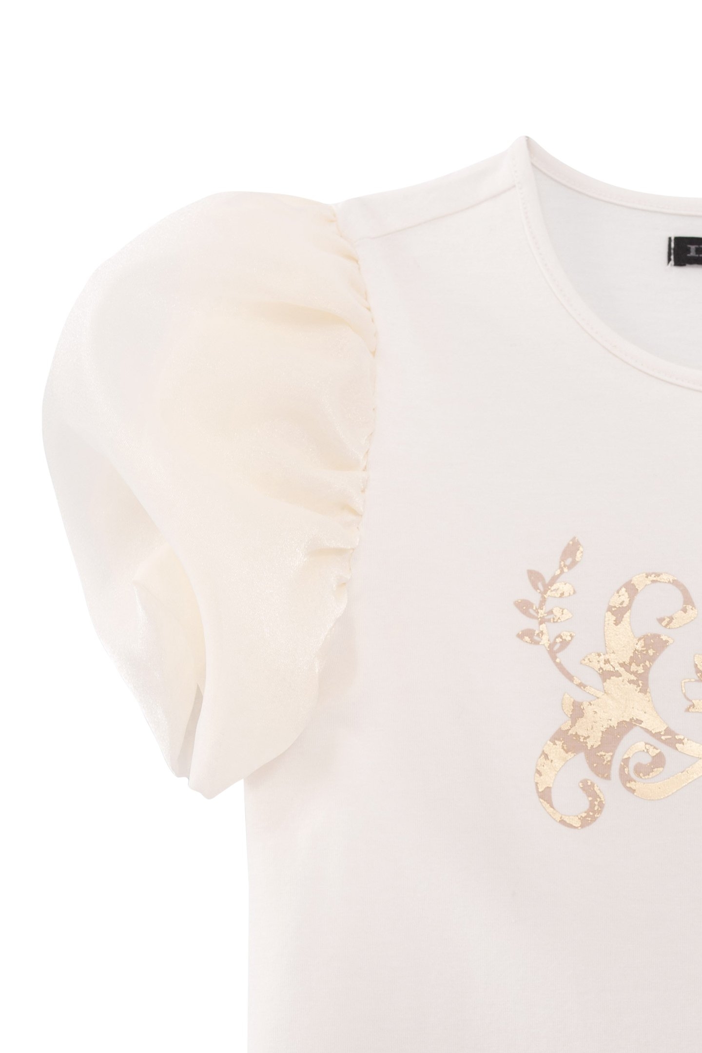 GIRLS’ WHITE T_SHIRT WITH PUFF SLEEVES 3