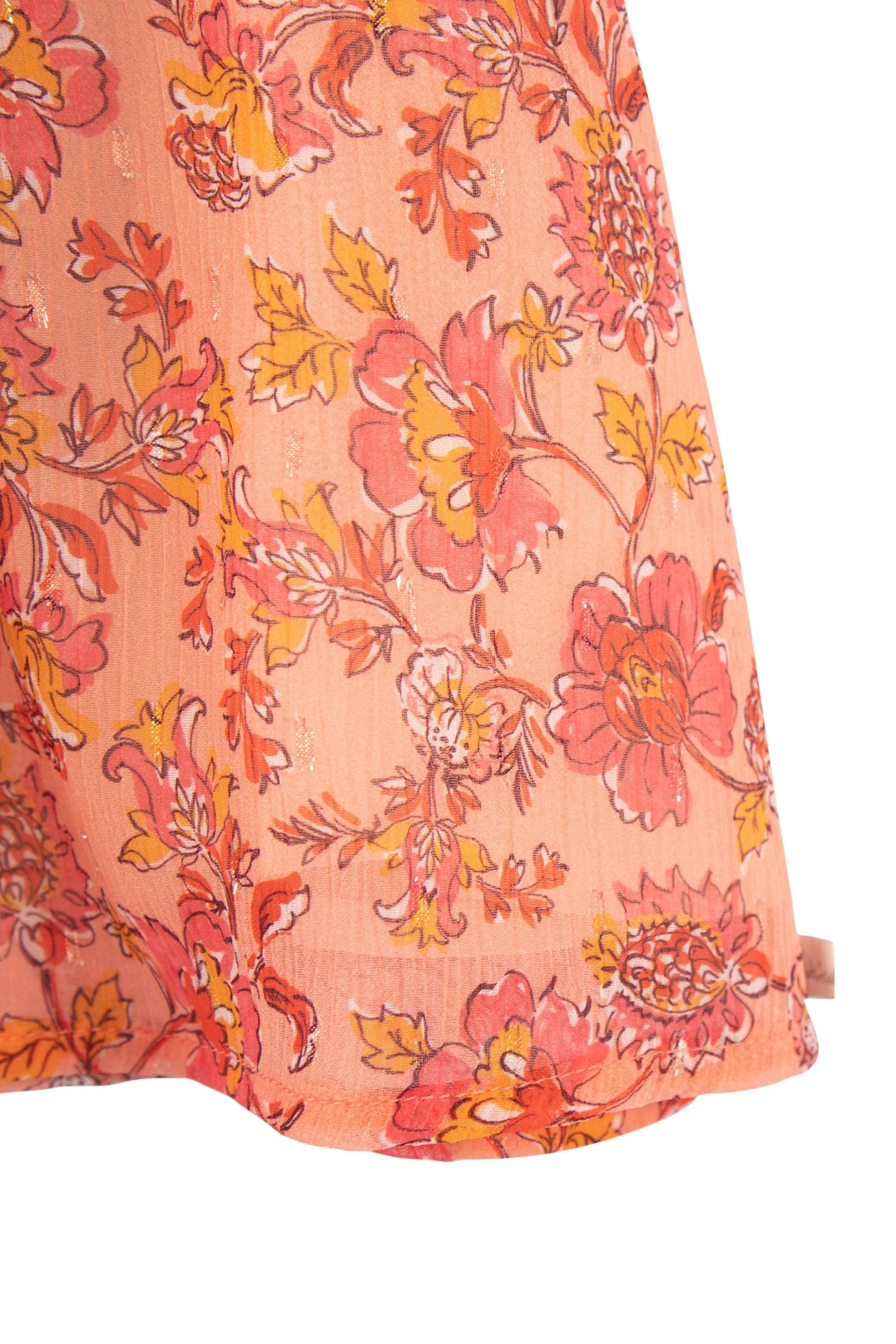 GIRLS’ ORANGE PRINT FLOWING BLOUSE 4