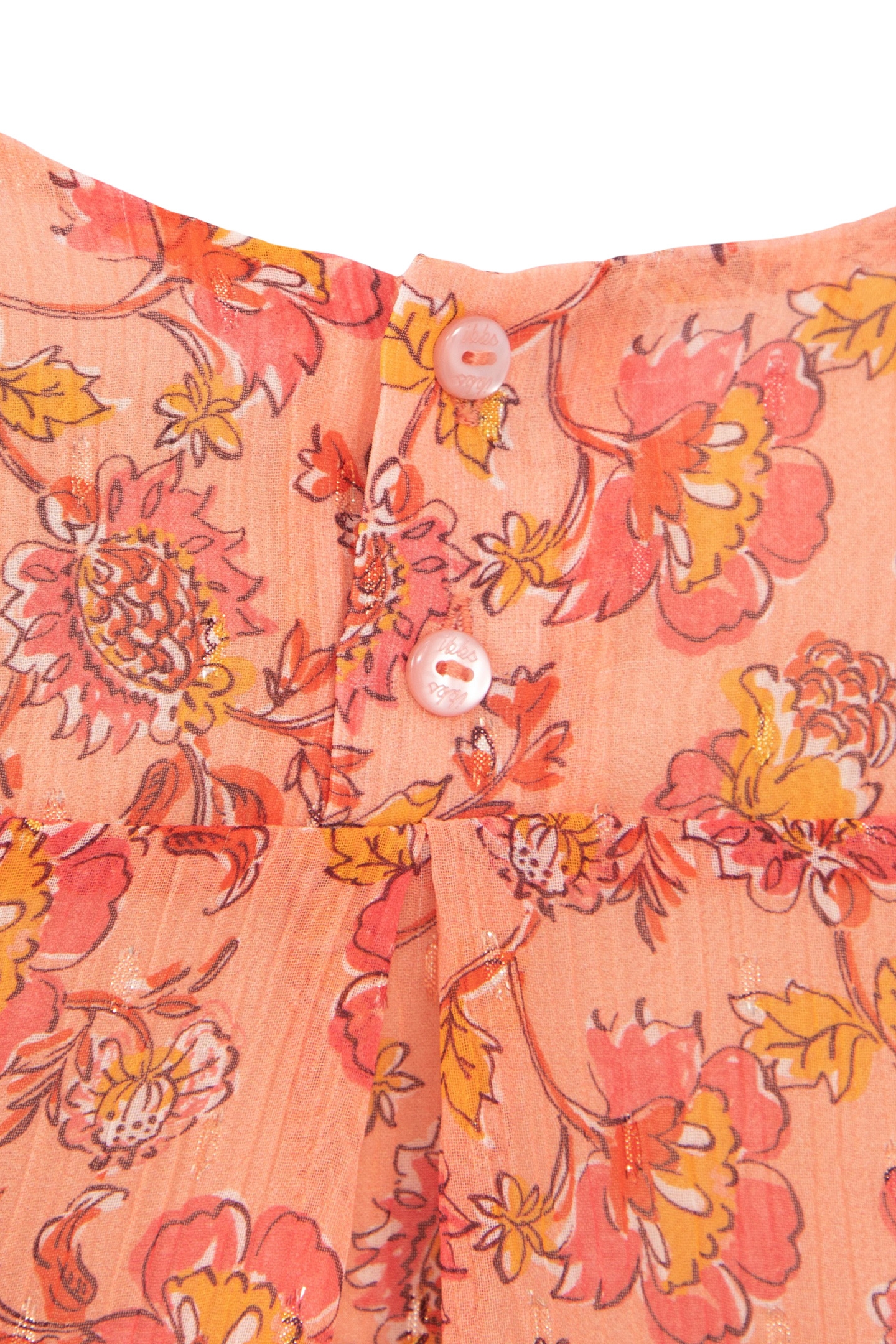 GIRLS’ ORANGE PRINT FLOWING BLOUSE 5