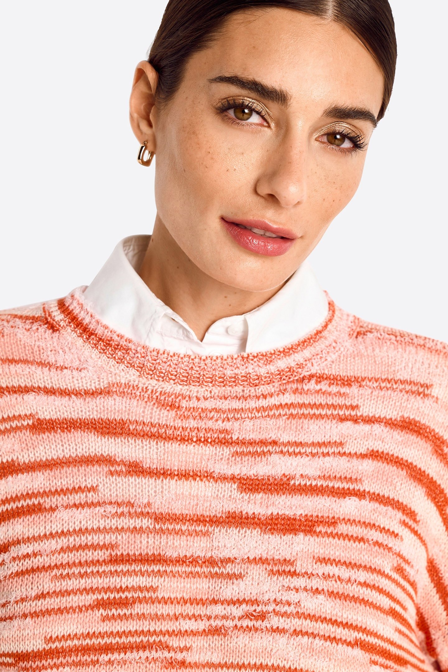 BOXY SPACE DYE CREW CHERRY TOMATO 5