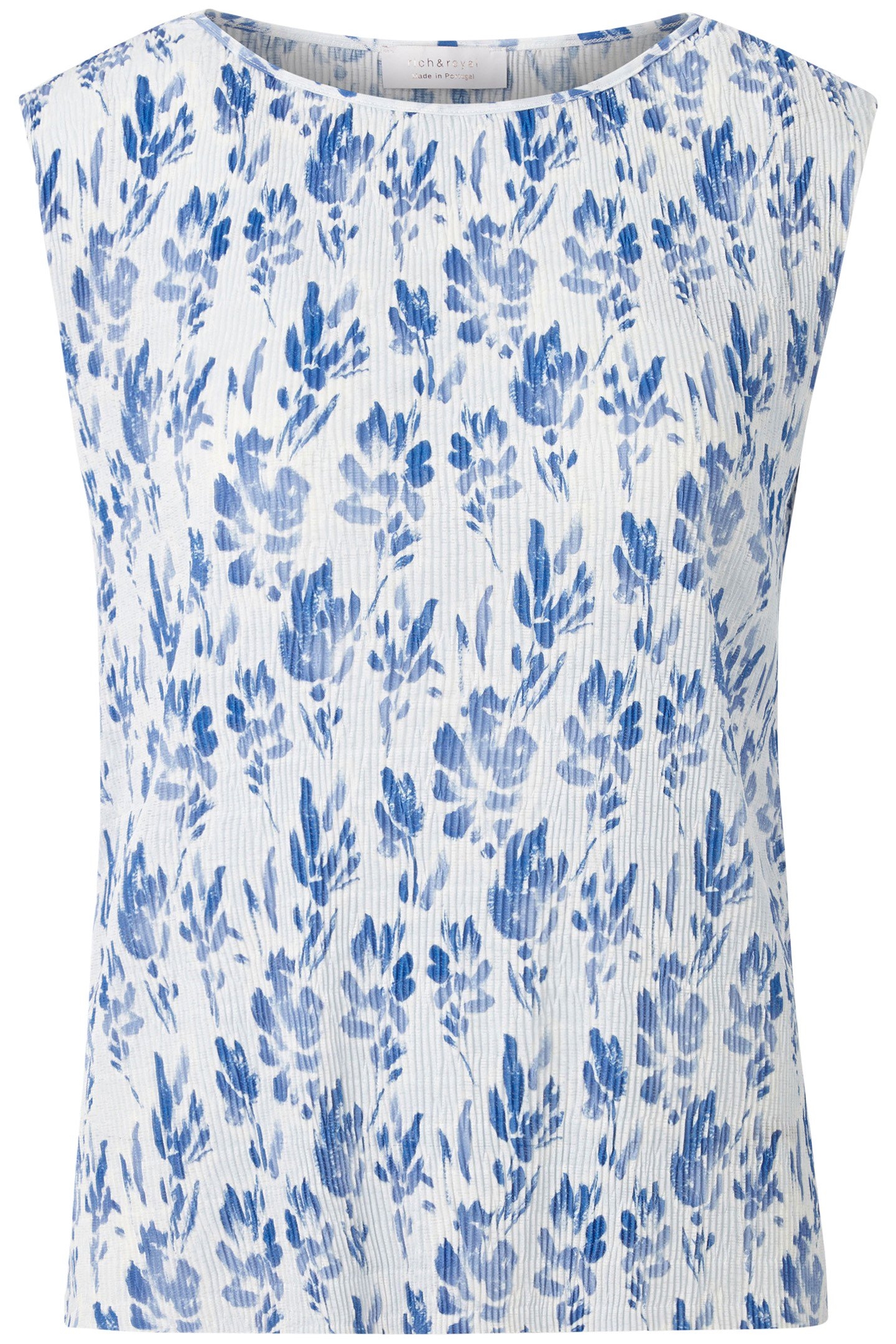 PRINTED CRINKLE TOP RECYCLED COTTON BLUE 4