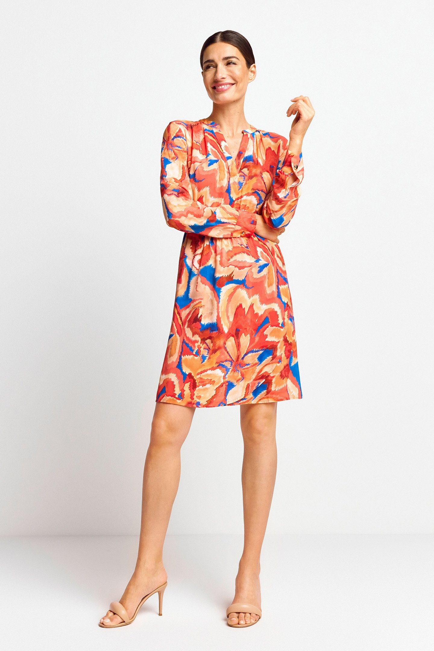 PRINTED MINI DRESS CHERRY TOMATO 1