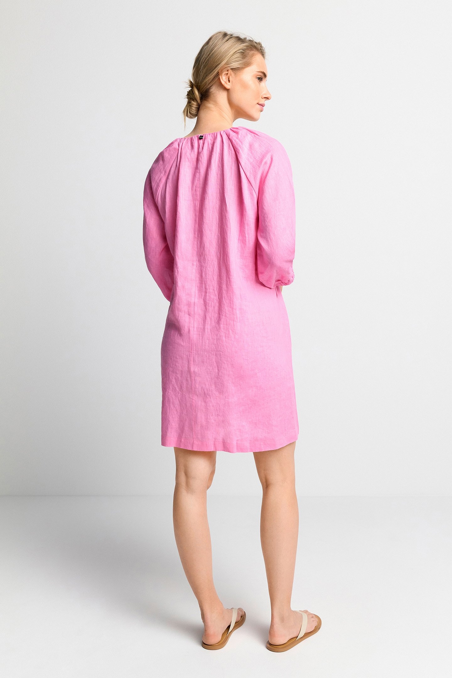 MINI LINEN DRESS SUSTAINABLE SORBET PINK 3