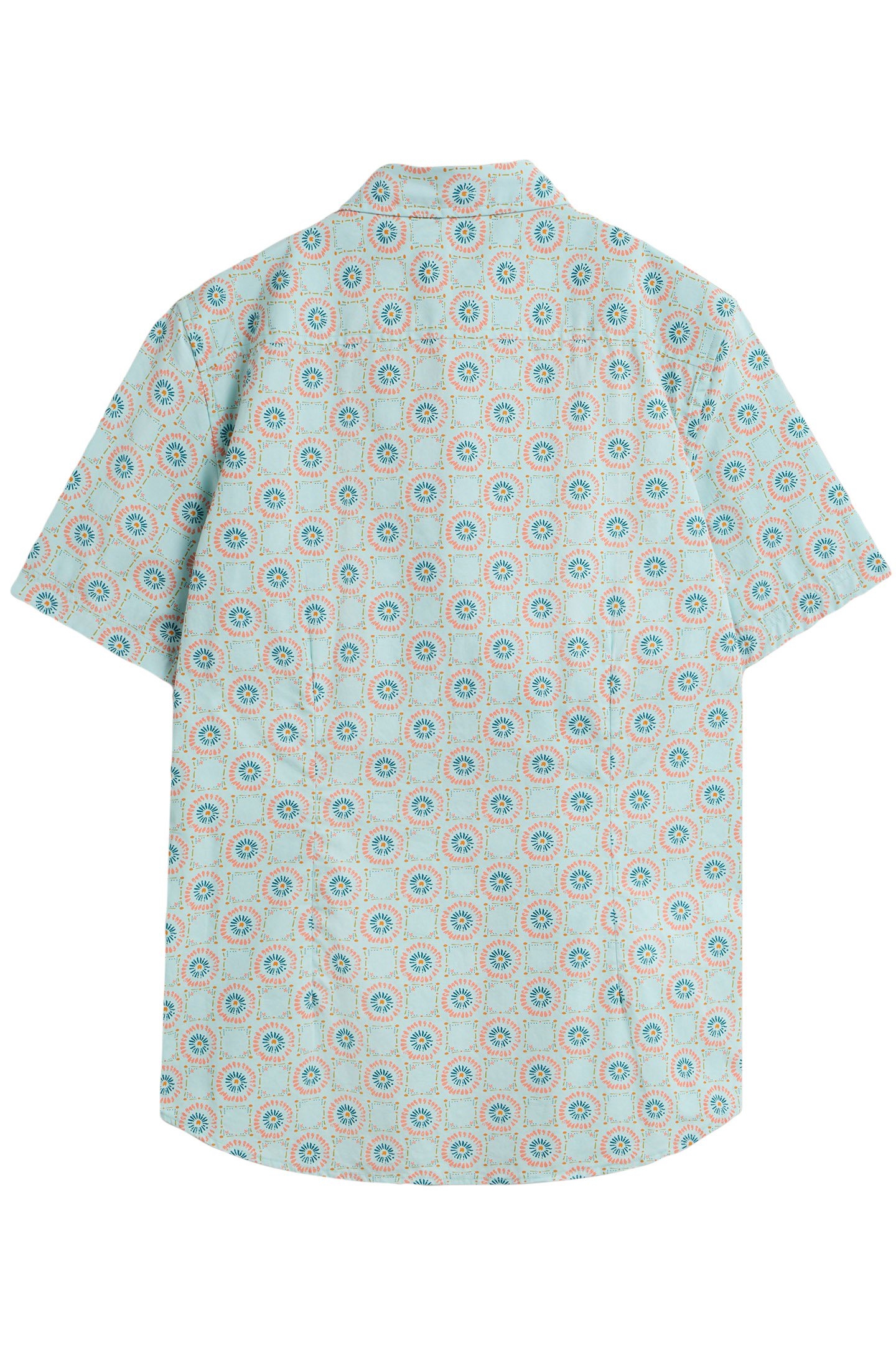 DAISY TILE PRINTED SS SHIRT BLUE PRINT 4