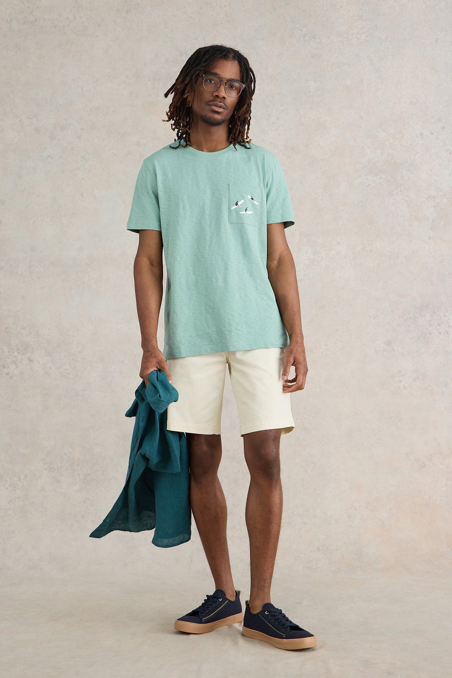 SHARK POCKET GRAPHIC TEE MINT GREEN 1