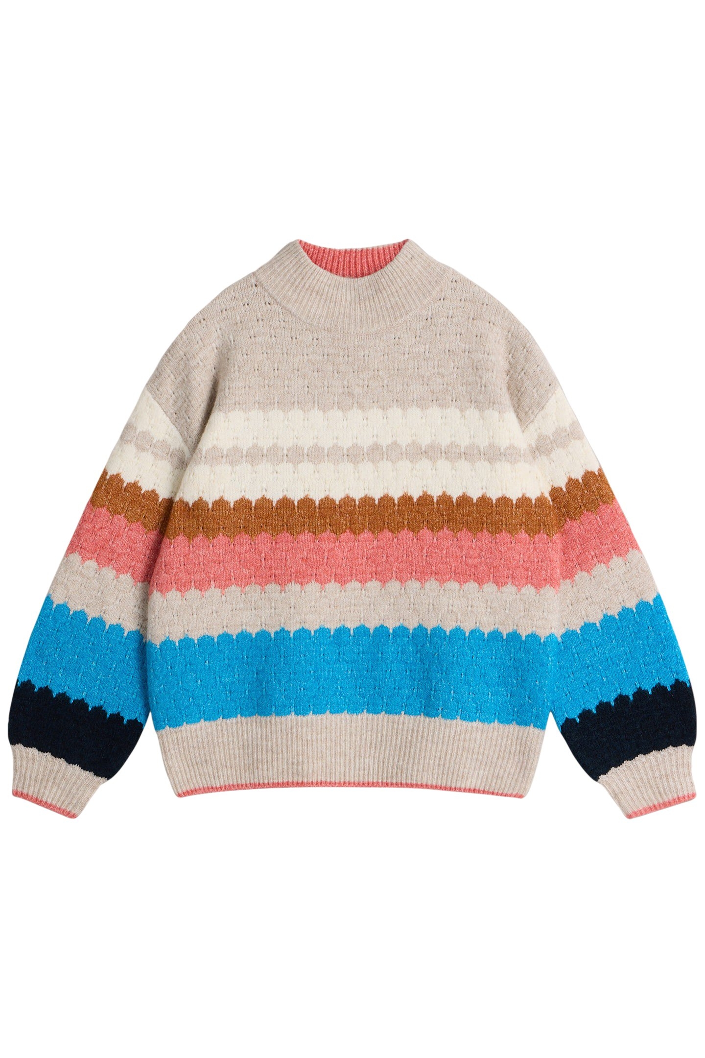 SHELLY COL BLOCK JUMPER NATURAL MULTI 2