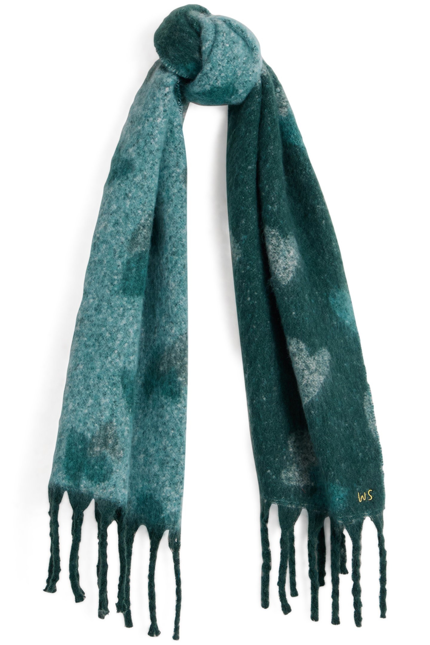 SHELLY BRUSHED SCARF TEAL MULTI 1