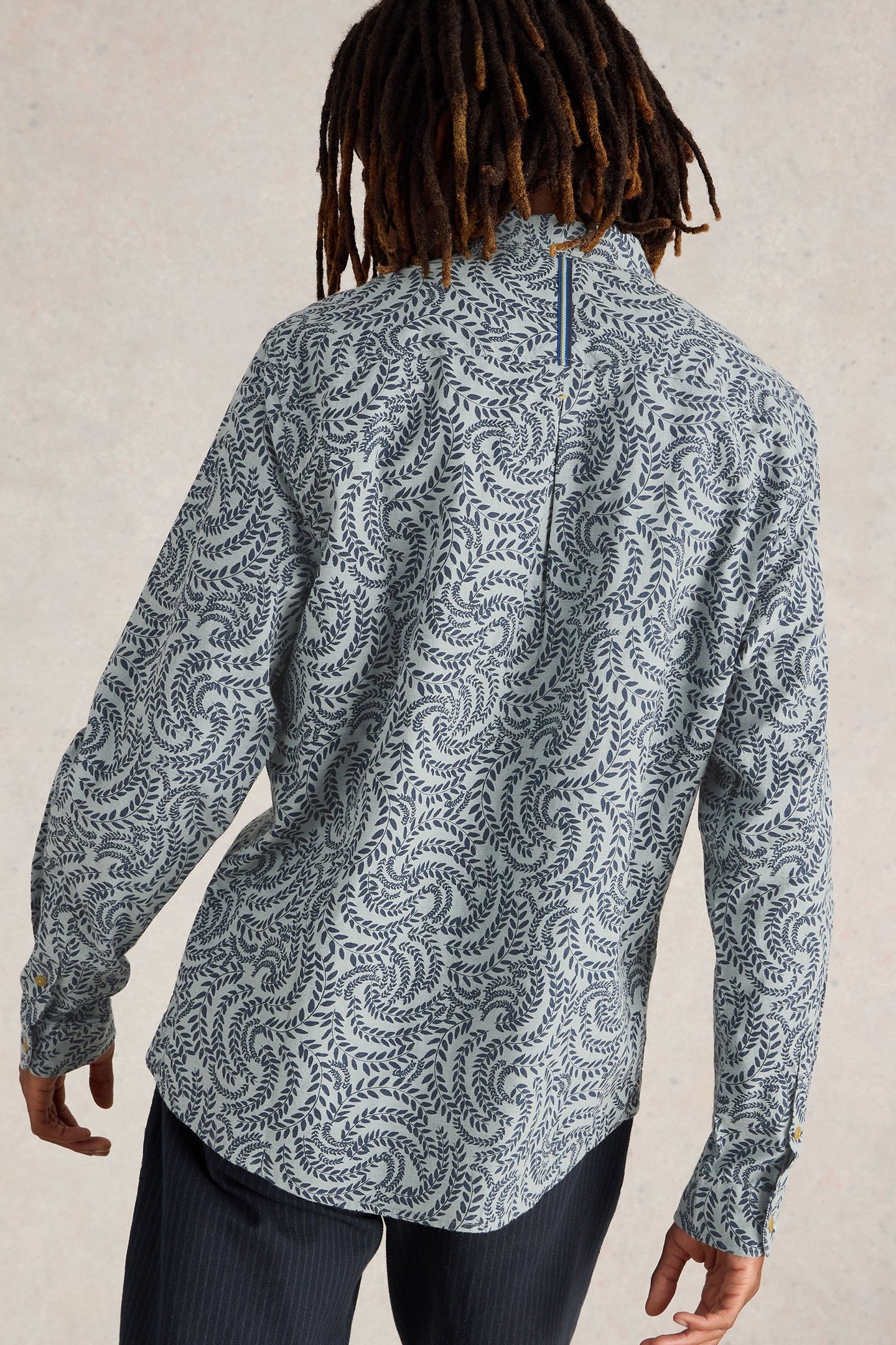 LEAF PRINTED SHIRT BLUE MULTI 2