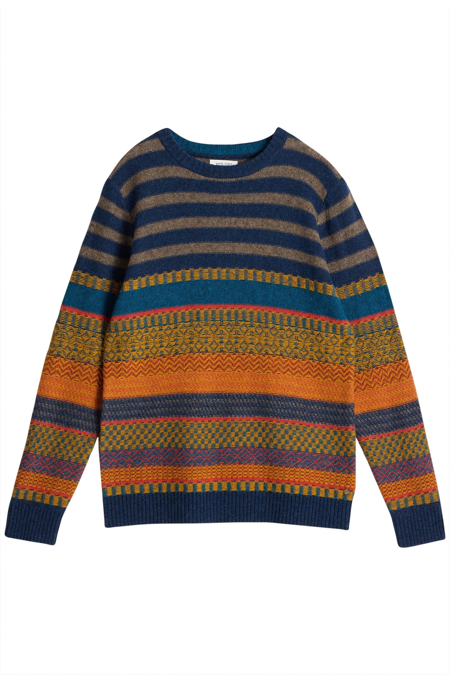 STRIPE FAIRISLE CREW NECK BLUE MULTI 3