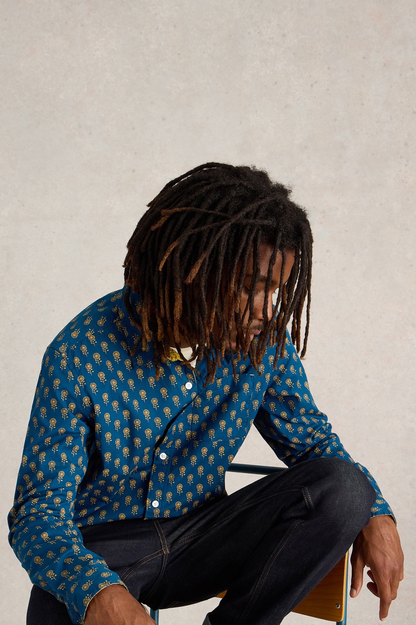 FLORAL NONNIE PRINTED SHIRT BLUE PRINT 4