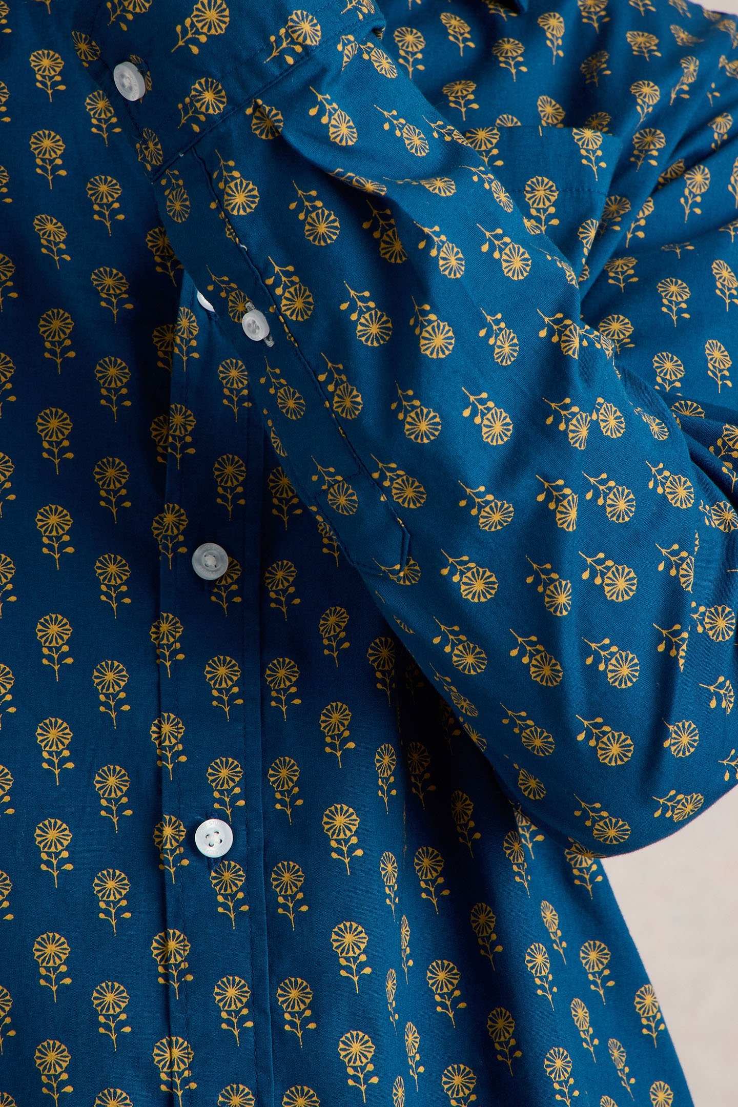 FLORAL NONNIE PRINTED SHIRT BLUE PRINT 5