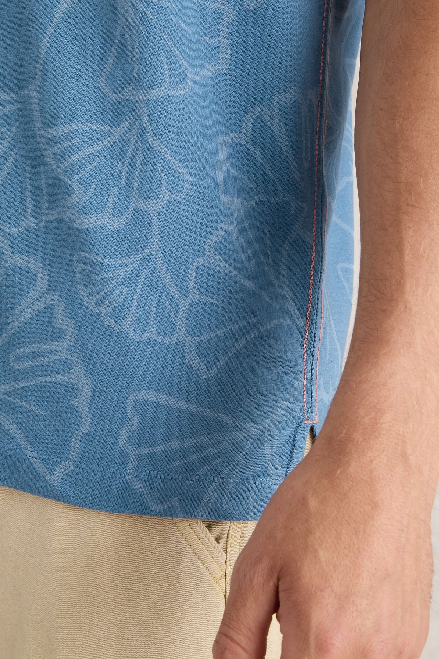 FLORAL PRINTED TEE BLUE PRINT 5