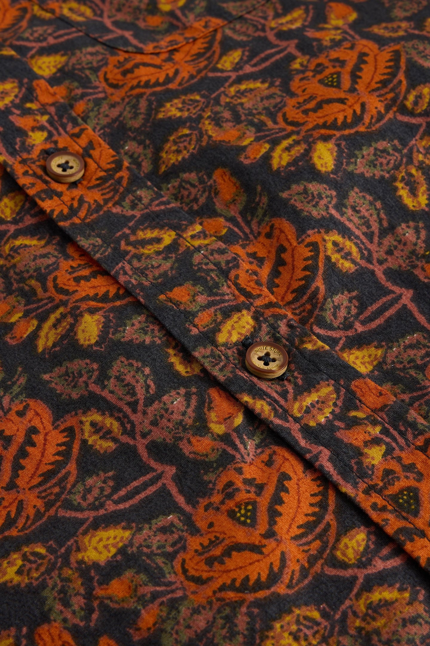 BLOCK FLORAL PRINTED SHIRT BROWN MULTI 6