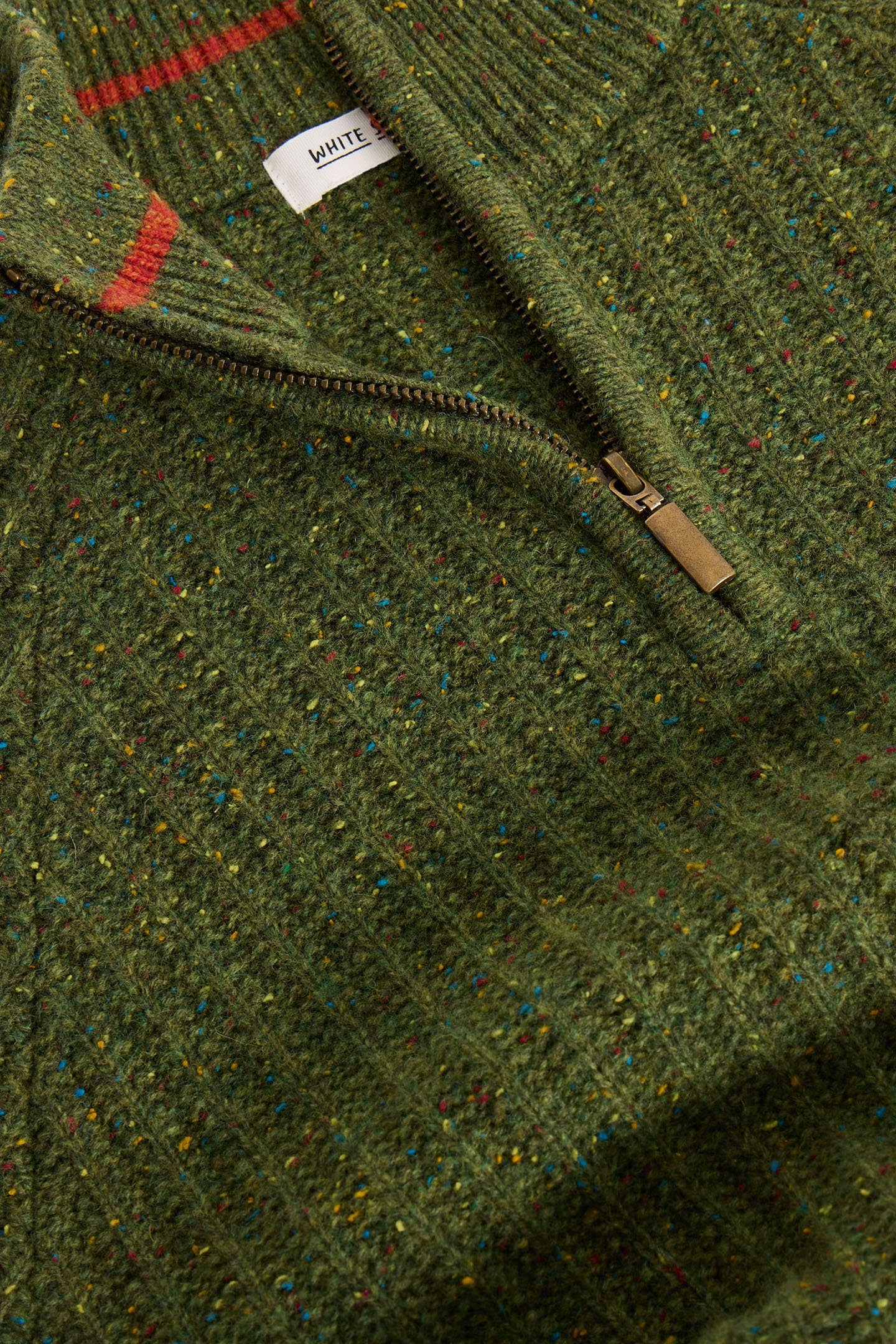 CHUNKY FUNNEL NECK JUMPER GREEN MULTI 6