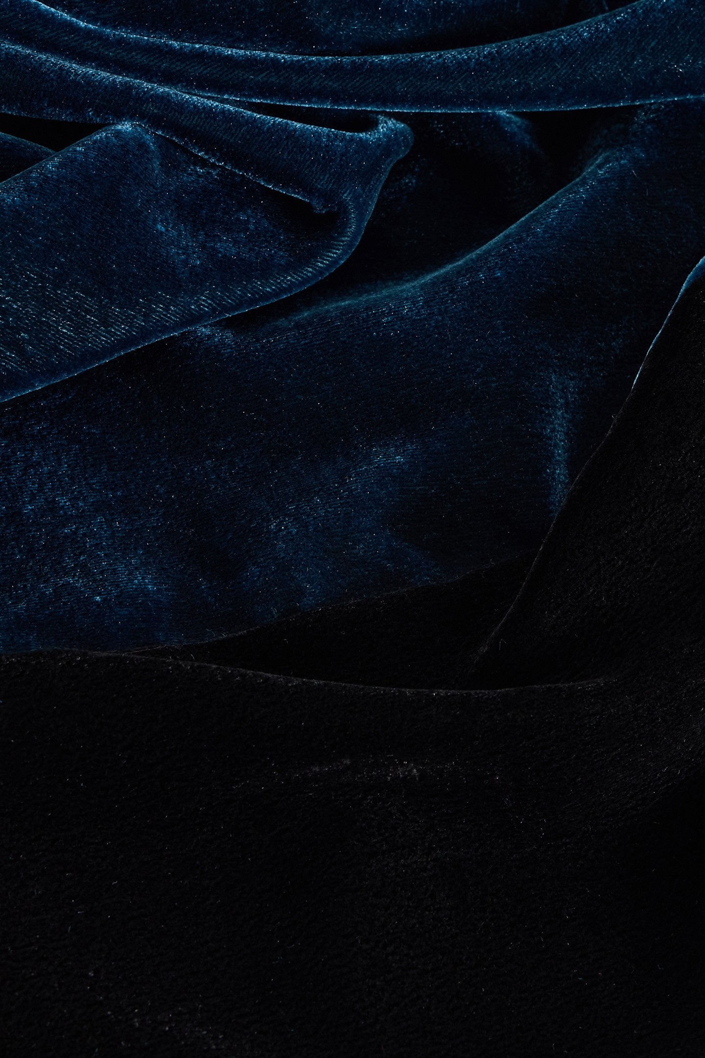 PLAIN VELVET SCARF DARK TEAL 3