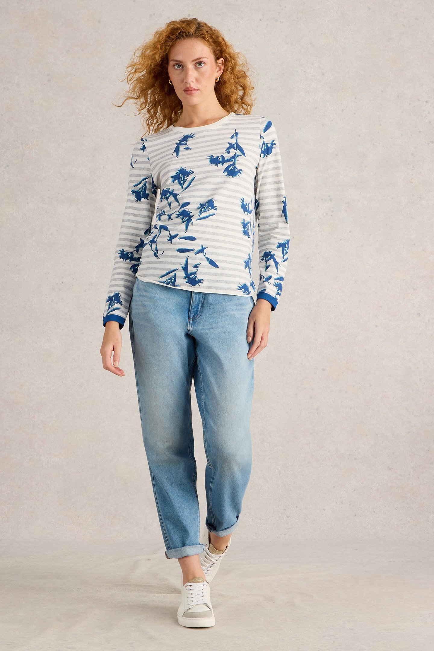 CLARA LS TEE NATURAL MULTI 1