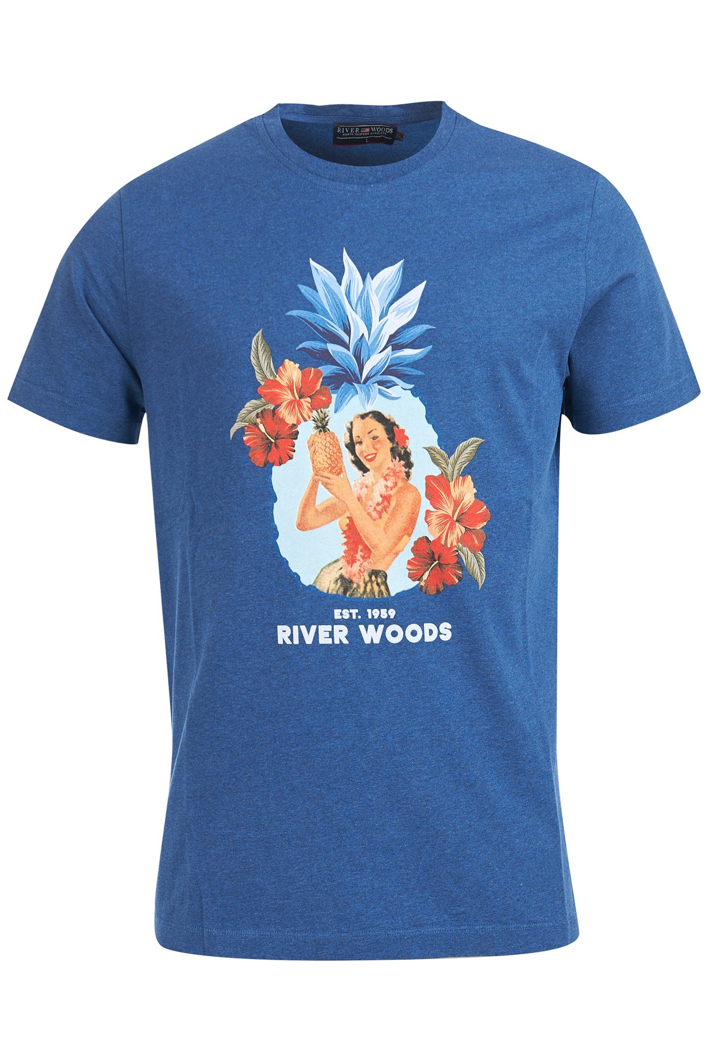 BASIC COTTON T-SHIRT IN BLUE 5