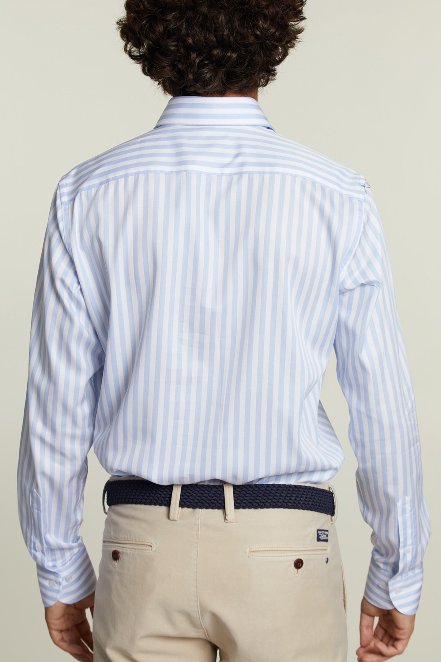 CUSTOM FIT STRIPED SHIRT BLUE/WHITE 2