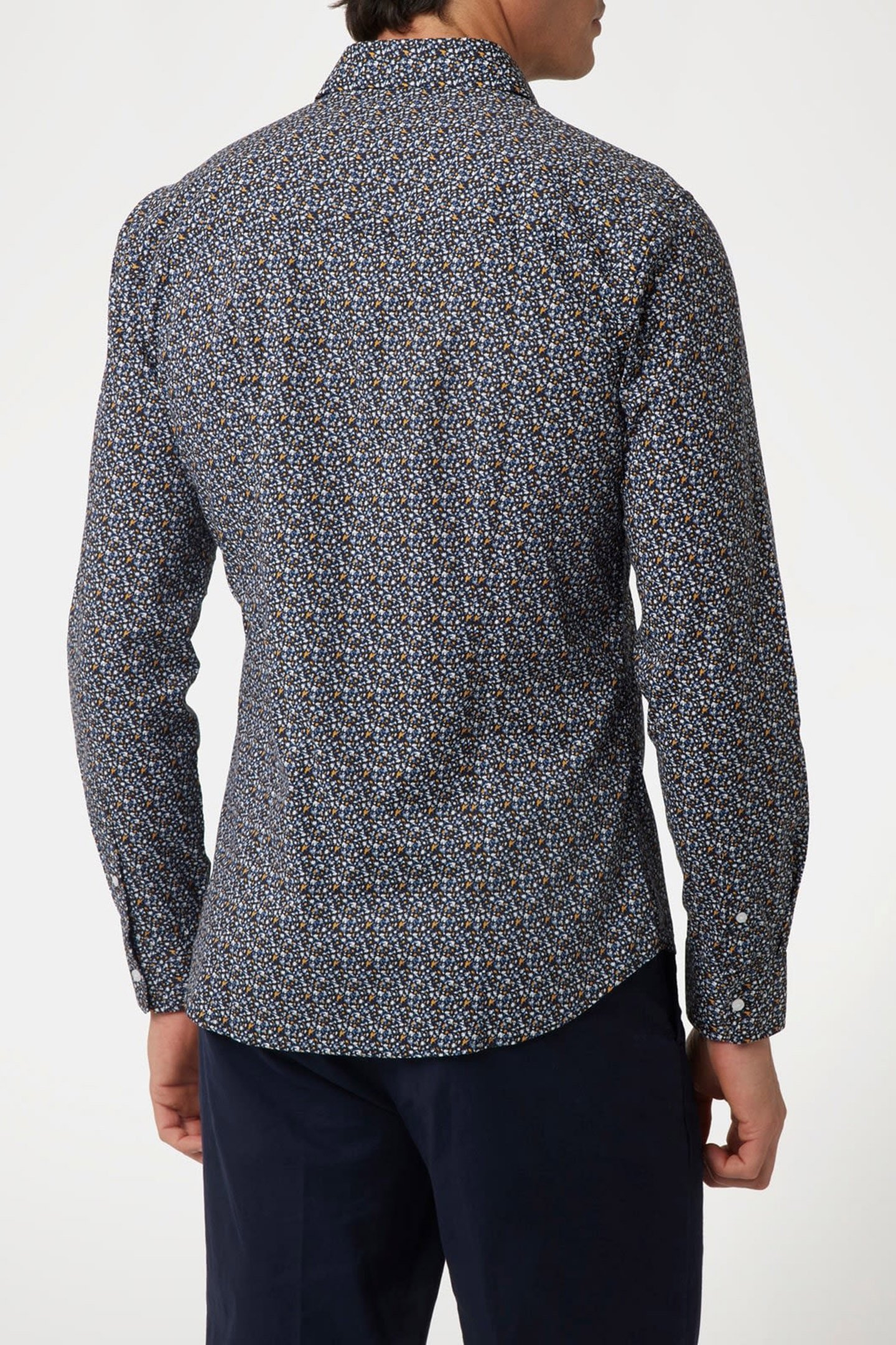 LS ITALIAN COLLA ROU BLUE MIXED FLOWERS 2