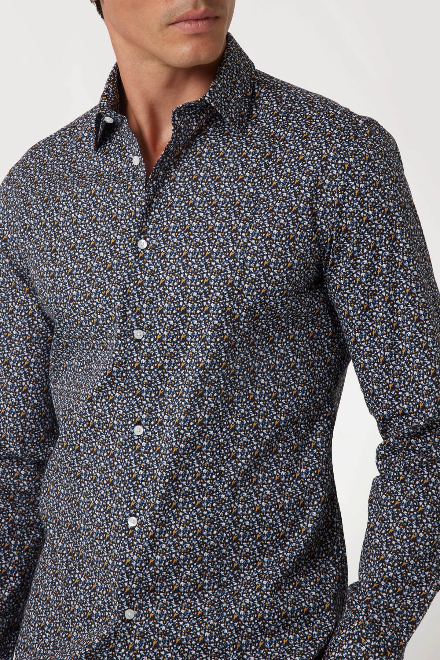 LS ITALIAN COLLA ROU BLUE MIXED FLOWERS 5