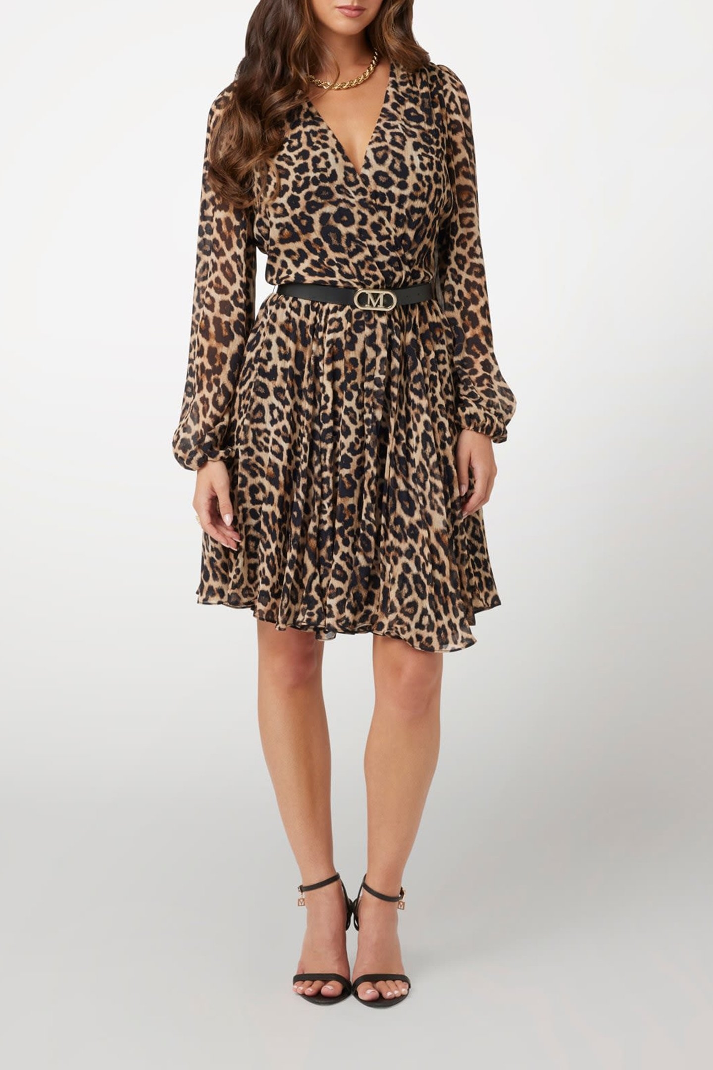 EMMA LS SHORT DRESS GLAM LEOPARD 3