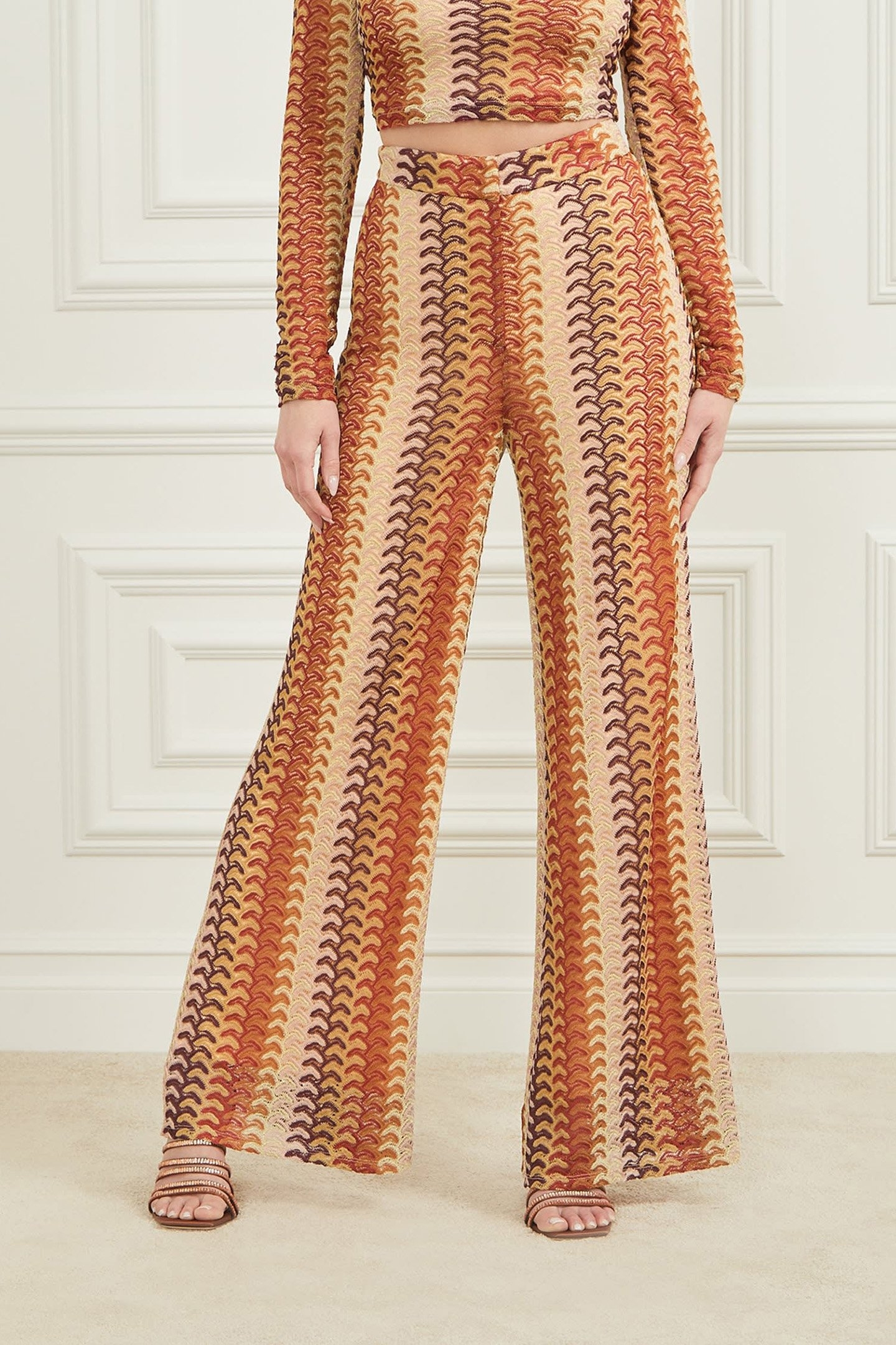 AUTUMN FEARNE PANT RUST BROWN MULTI 1