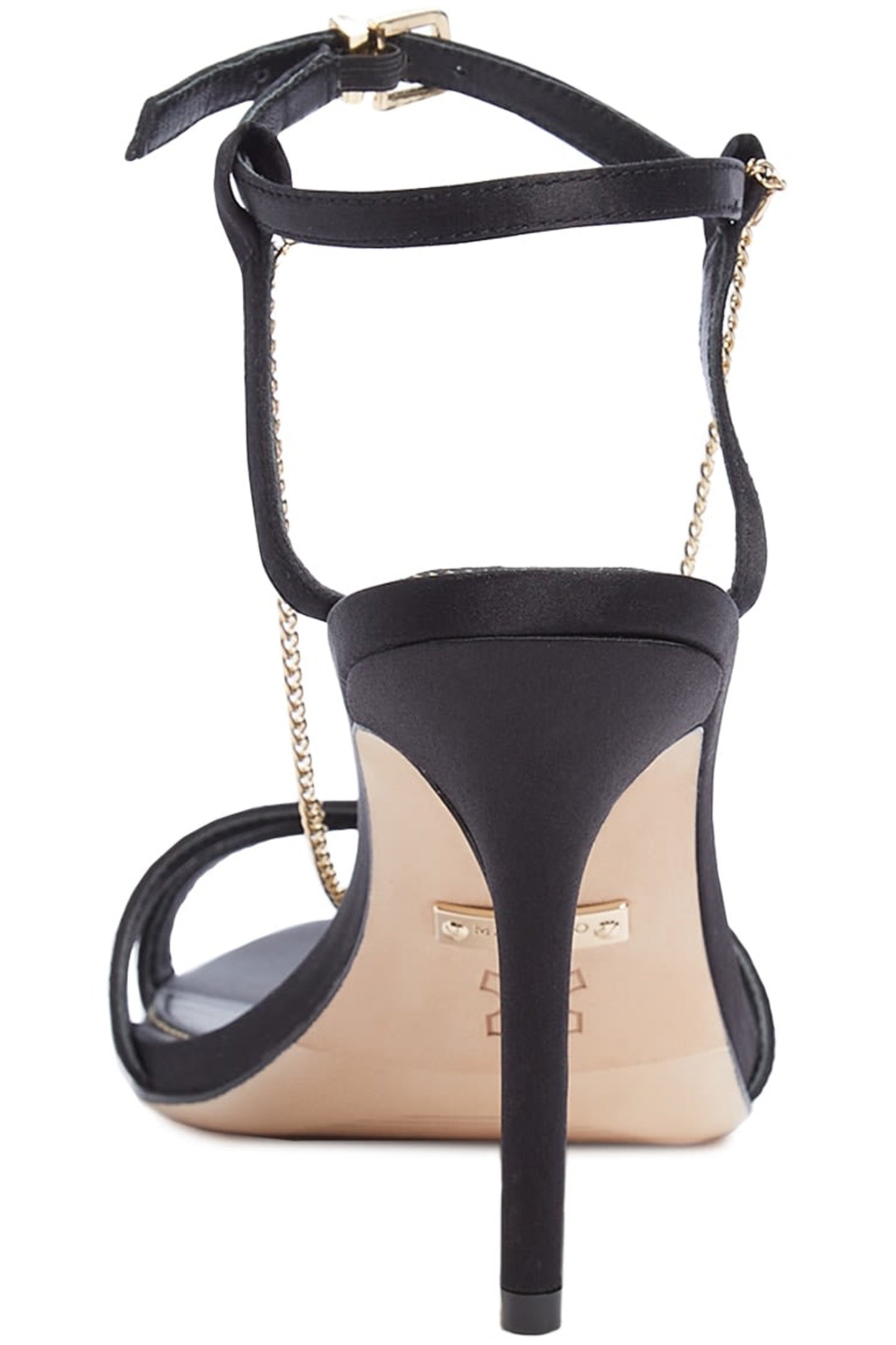 METAL CHAIN SANDAL JET BLACK A996 5