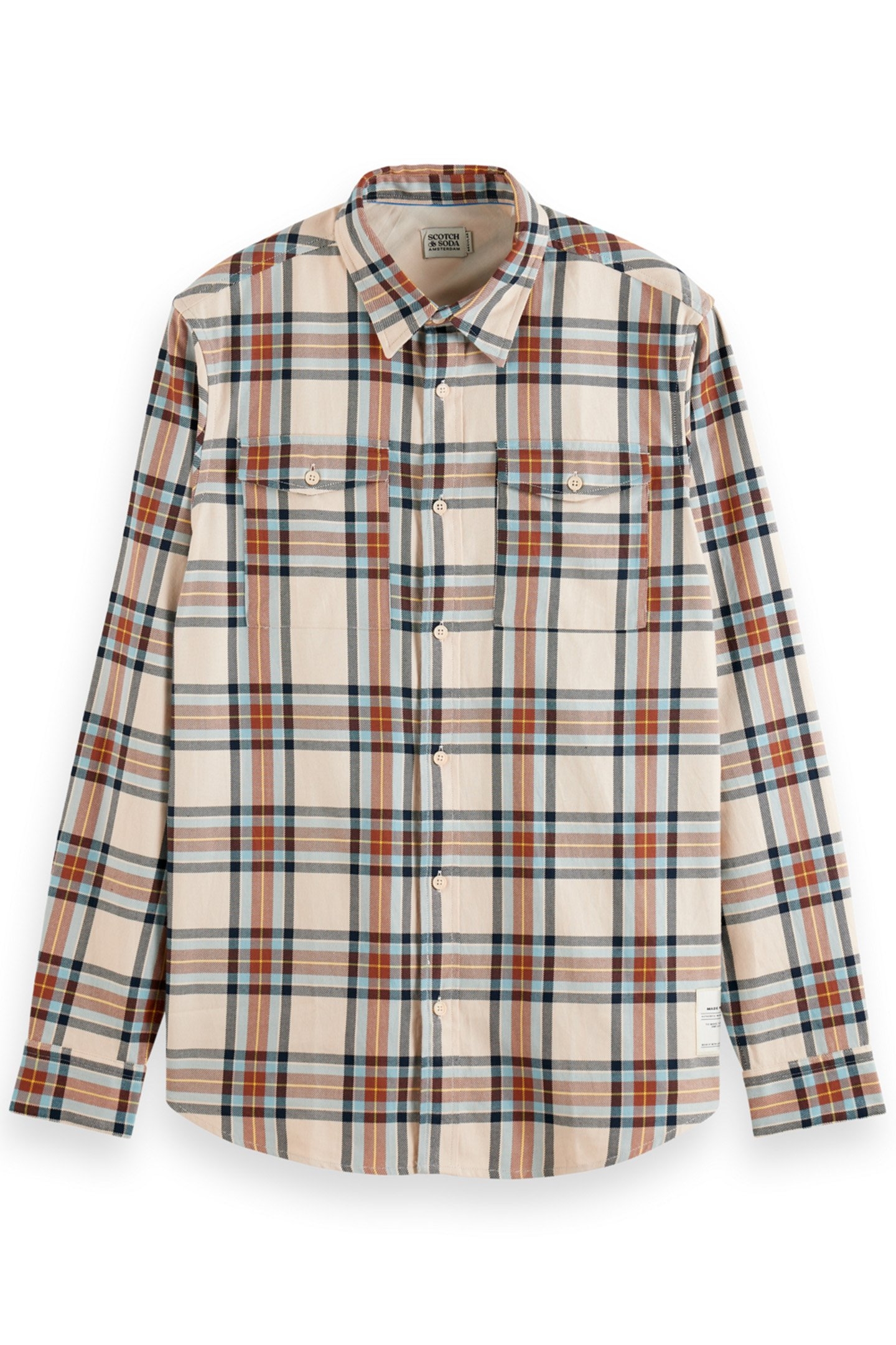 YARN DYE FLANNEL CHECK SHIRT BEIGE CHECK 1