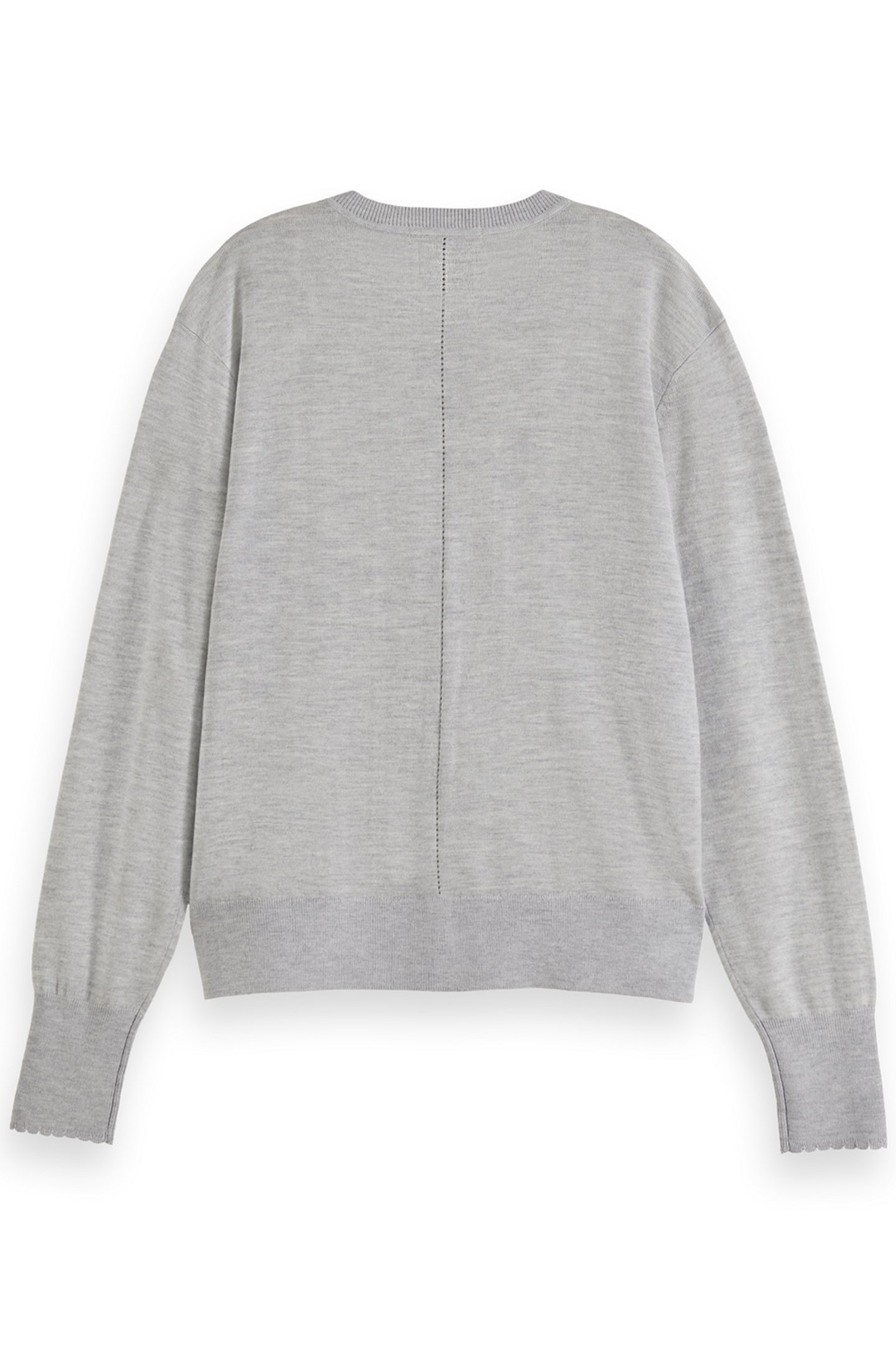 CREW NECK RELAXED CARDIGAN LIGHT GREY MELANGE 2