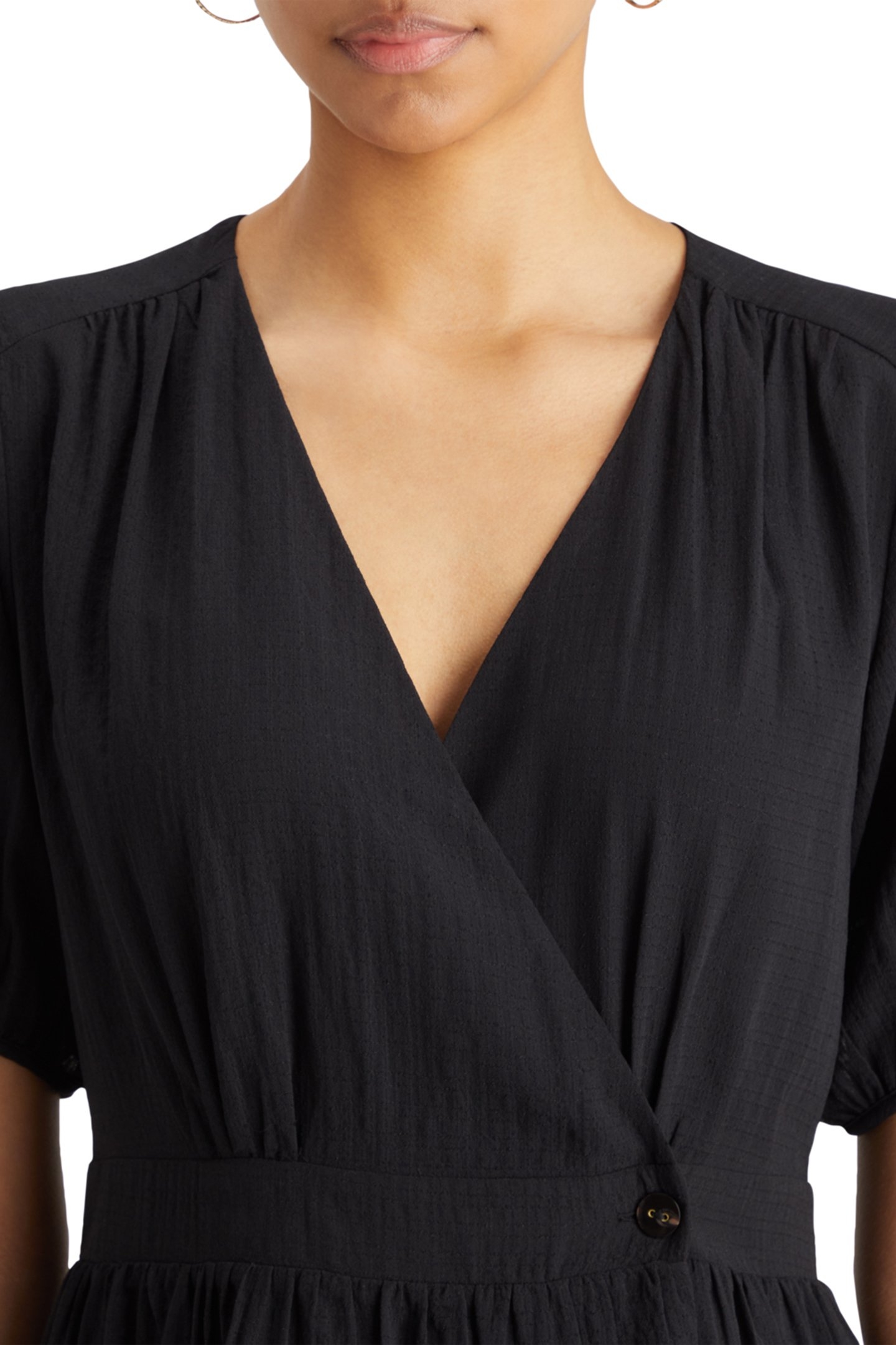 MINI WRAP DRESS EVENING BLACK 7