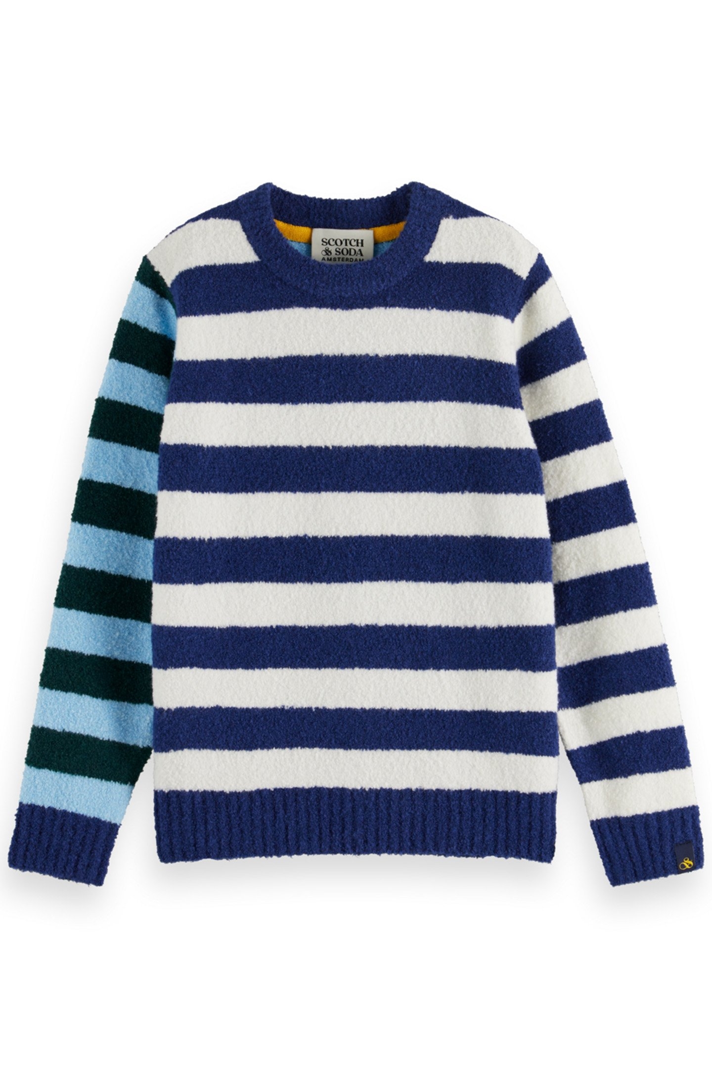 BOY YARN-DYED STRIPED SOFT YARN PULLOVER MULTICOLOUR STRIPE 1