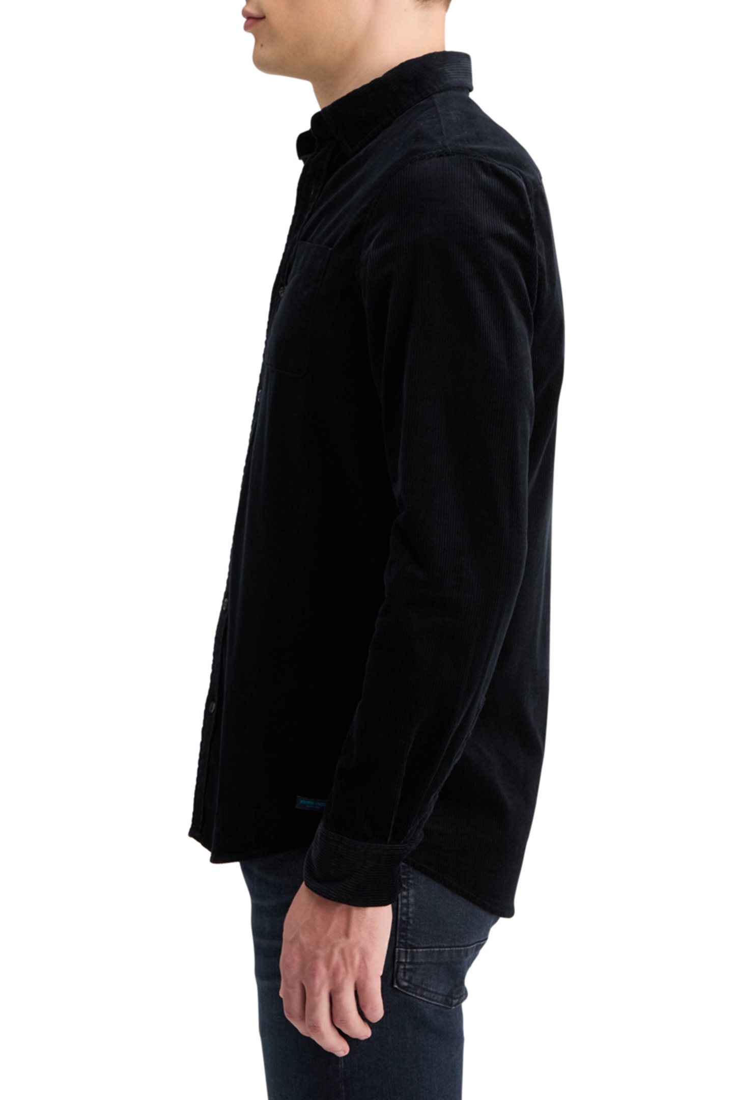 SOLID CORDUROY SHIRT BLACK 6
