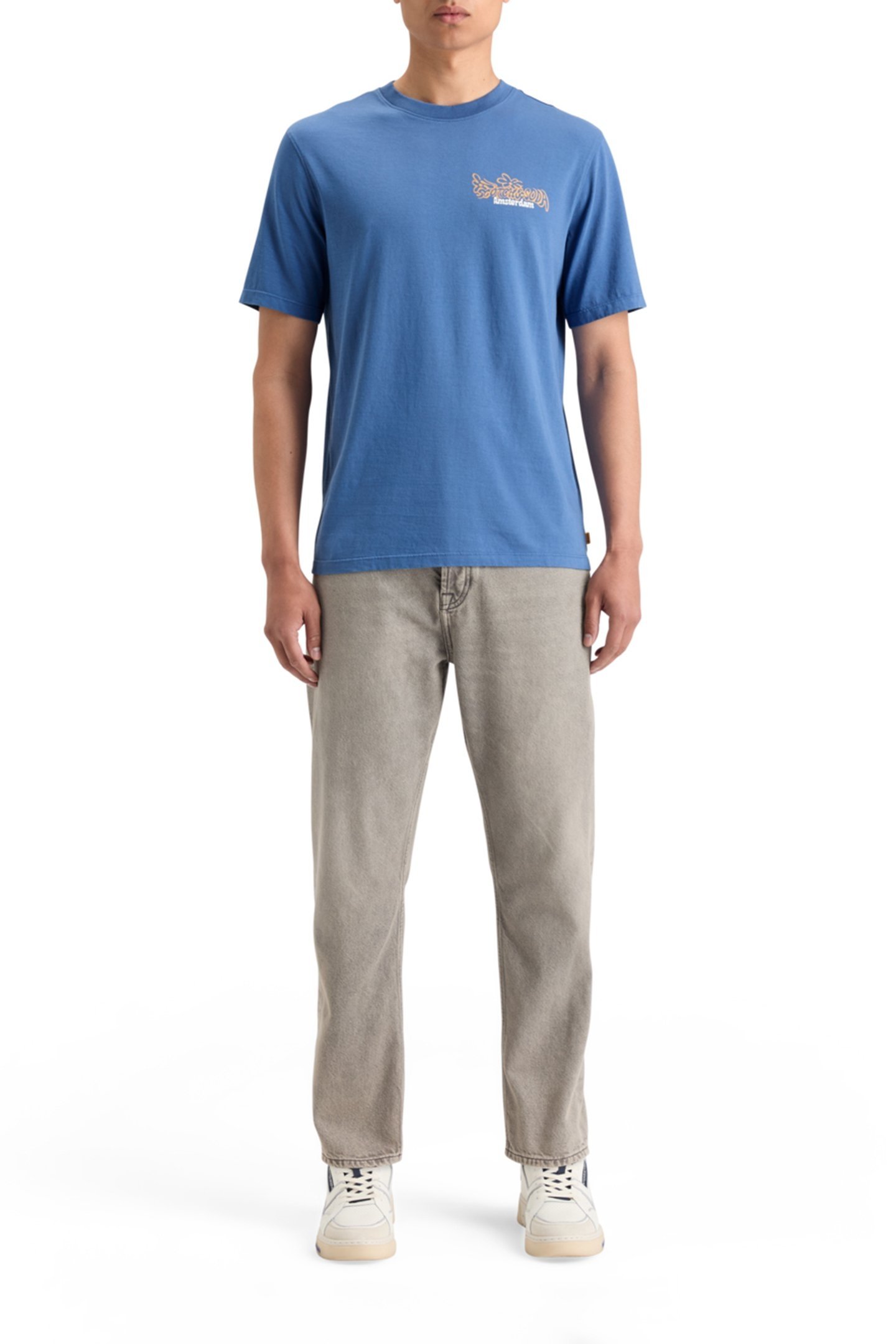 REGULAR FIT FRONT BACK ARTWORK T-SHIRT SMART BLUE 3