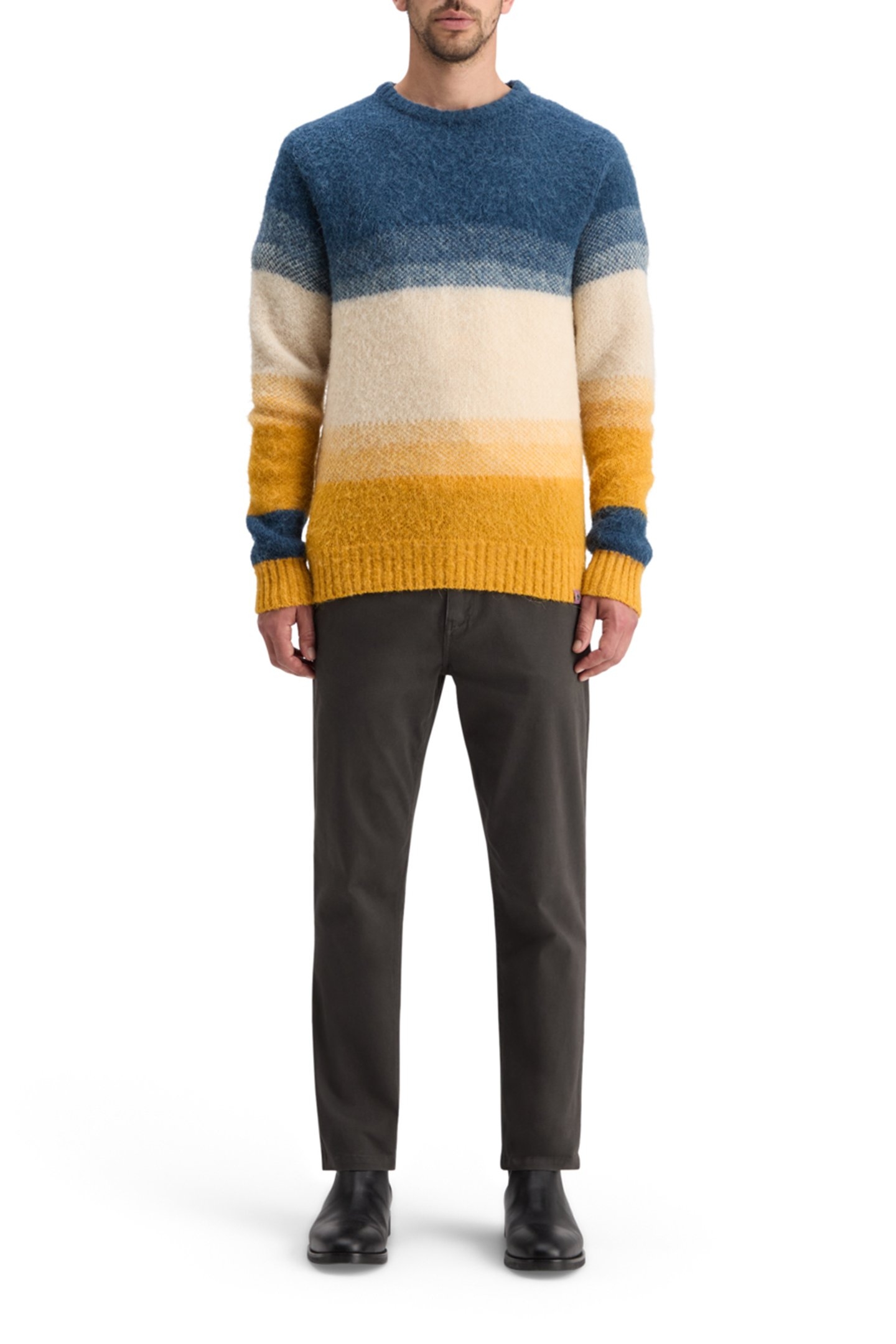 ALPACA WOOL-BLEND SWEATER YELLOW BLUE GRADIENT 3