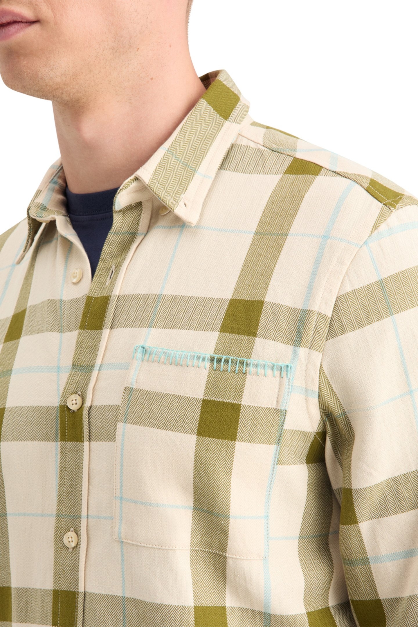 HERRINGBONE CHECK SHIRT BEIGE CHECK 7