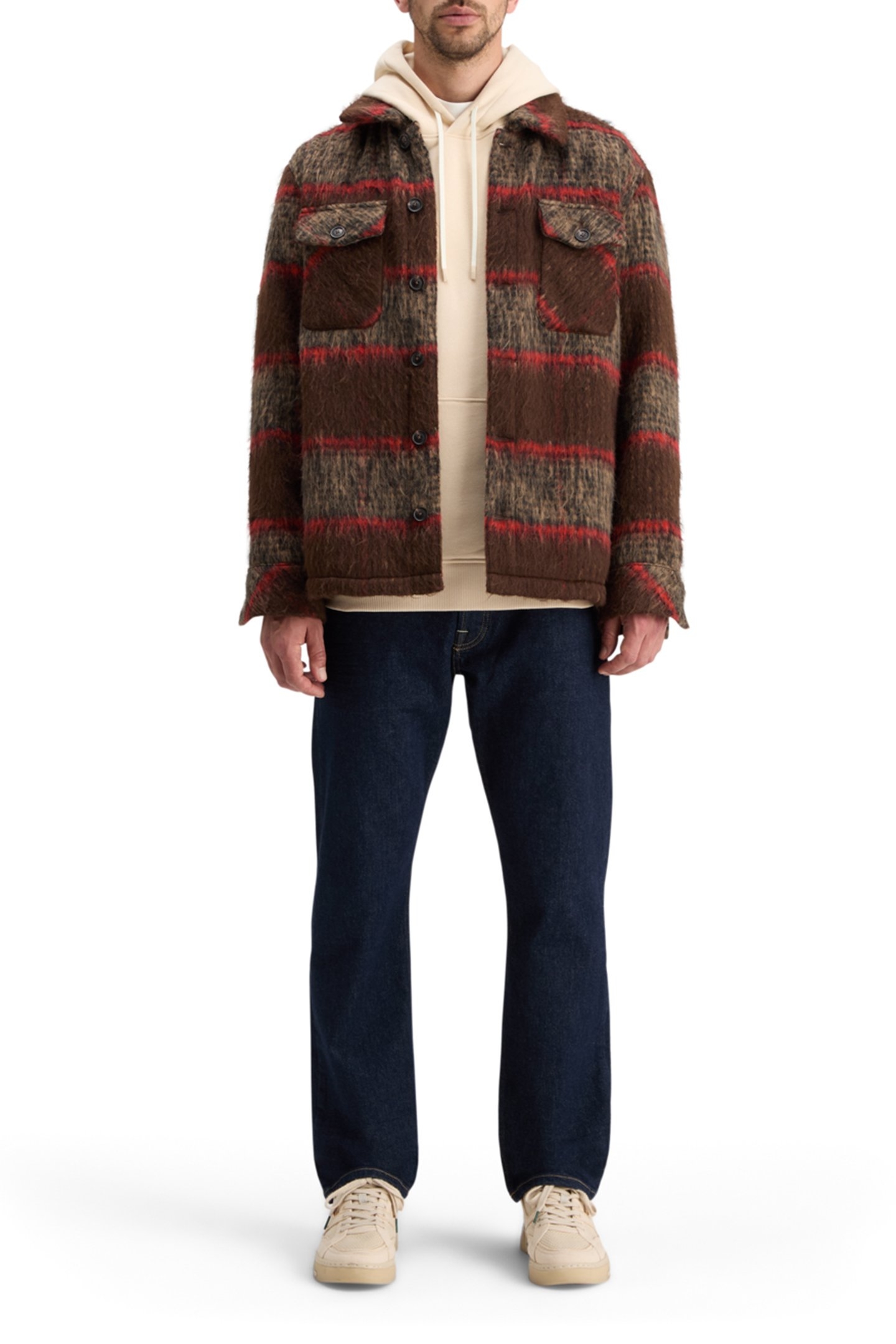 ESSENTIAL LOGO BADGE HOODIE PARCHMENT 6