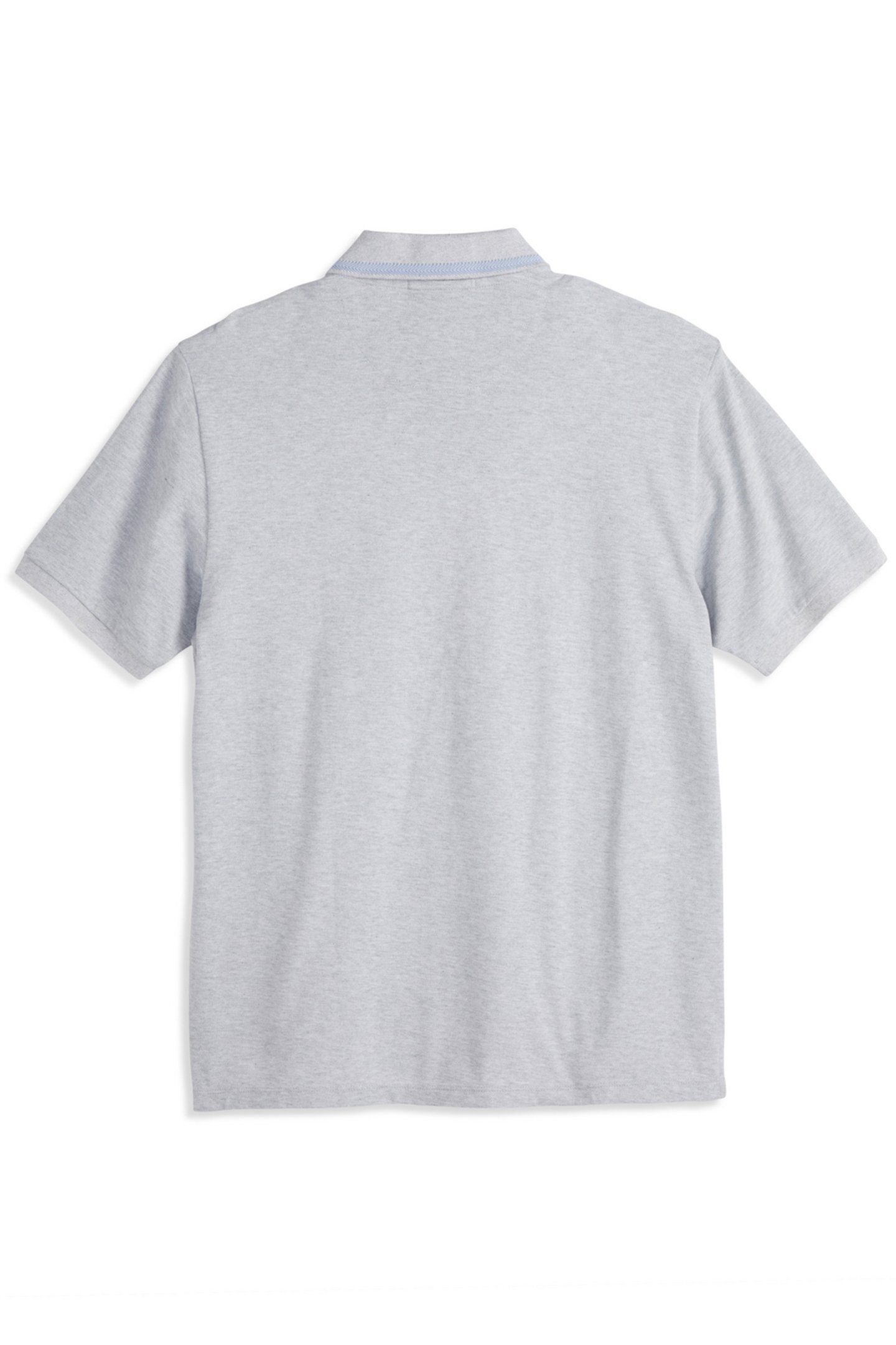 PIQUE SS POLO GREY/WHITE 2