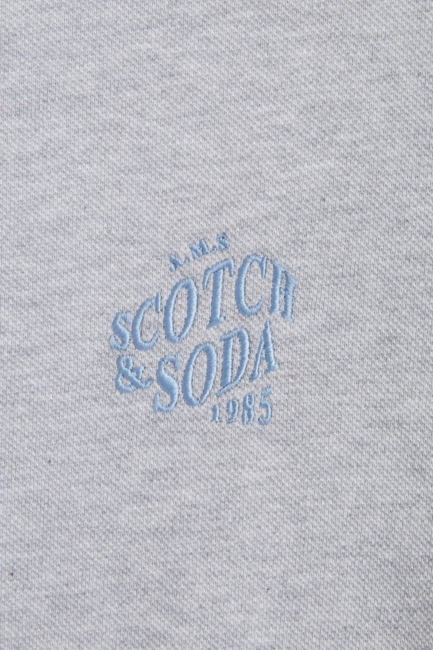 PIQUE SS POLO GREY/WHITE 4