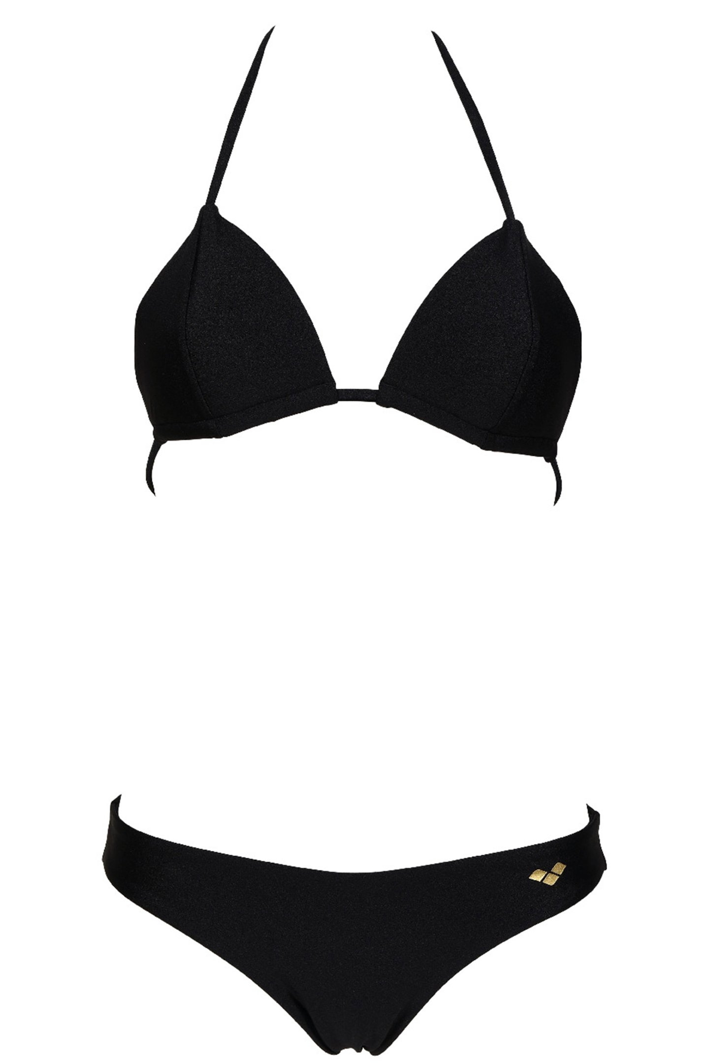 WOMEN'S BIKINI TRIANGLE SOLID BLACK 4