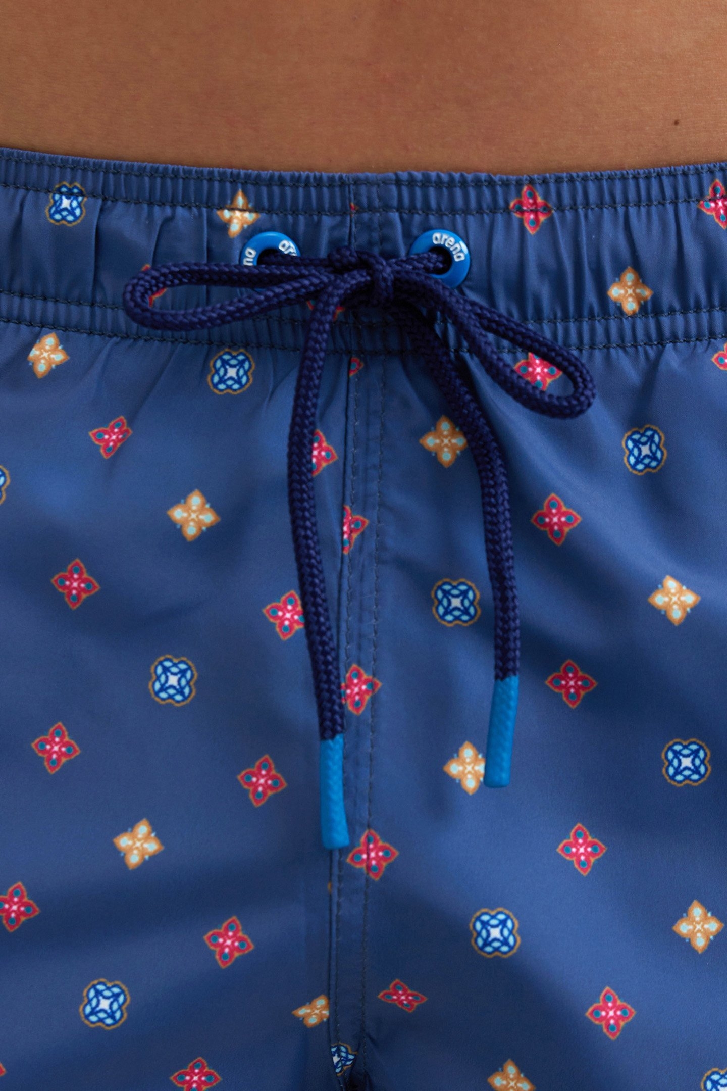 MEN'S BEACH SHORT ALLOVER GREY BLUE MICROFLOWERS MU 4