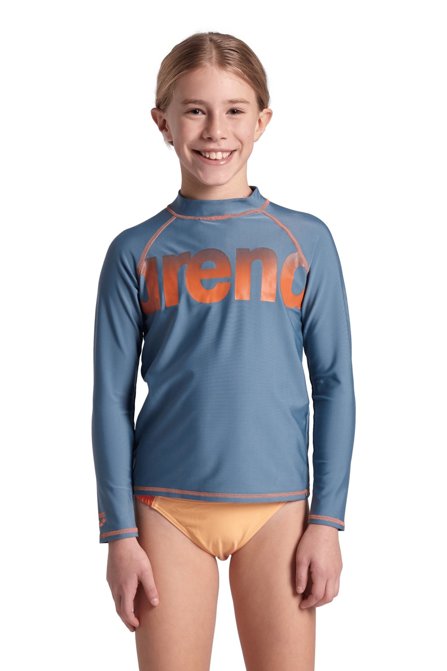 UNISEX JR ARENA RASH VEST L/S GRAPHIC STONE GREY-NESPOLA 5