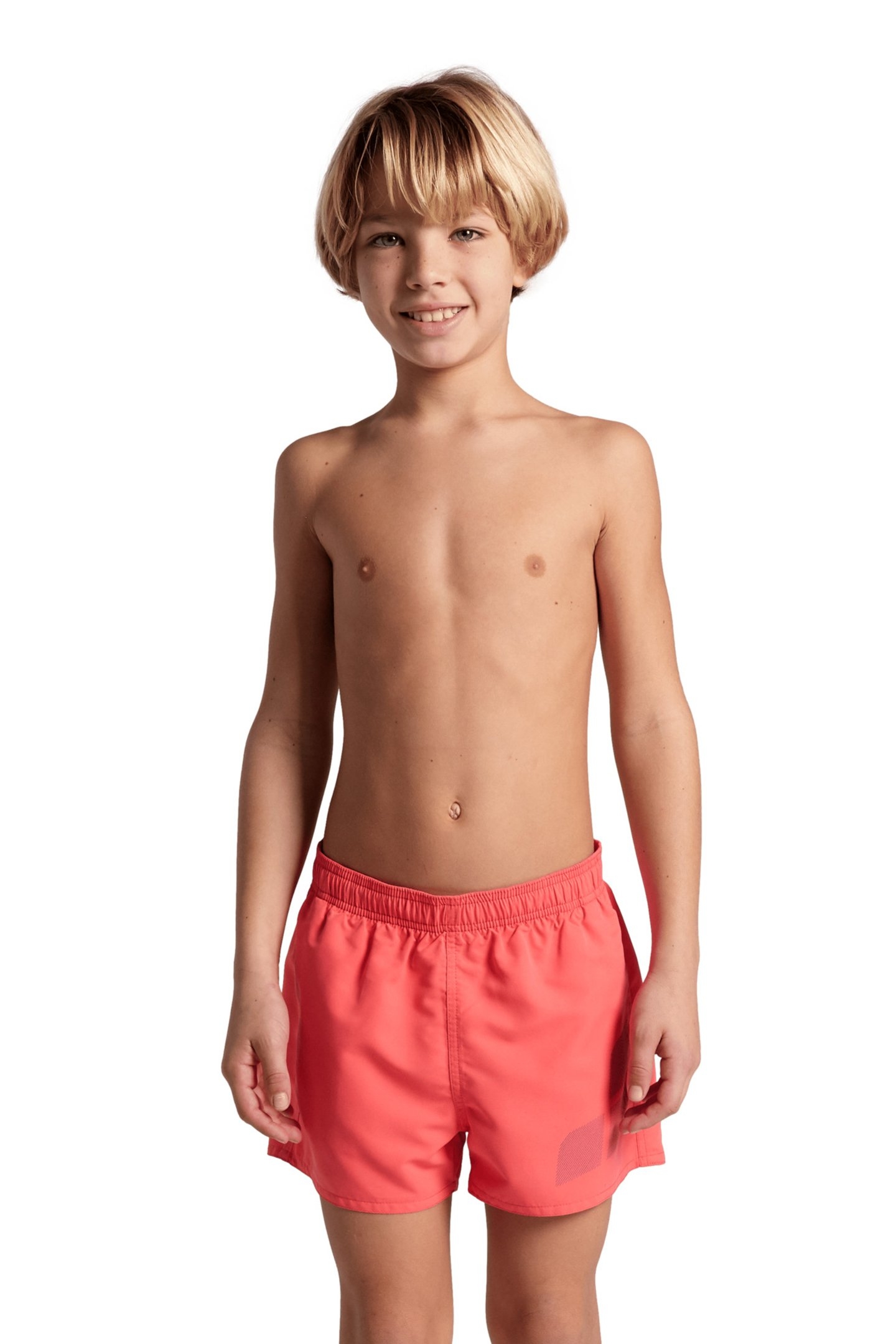 BOYS' BEACH SHORT LOGO R CALYPSO CORAL-BLUE COSMO 1