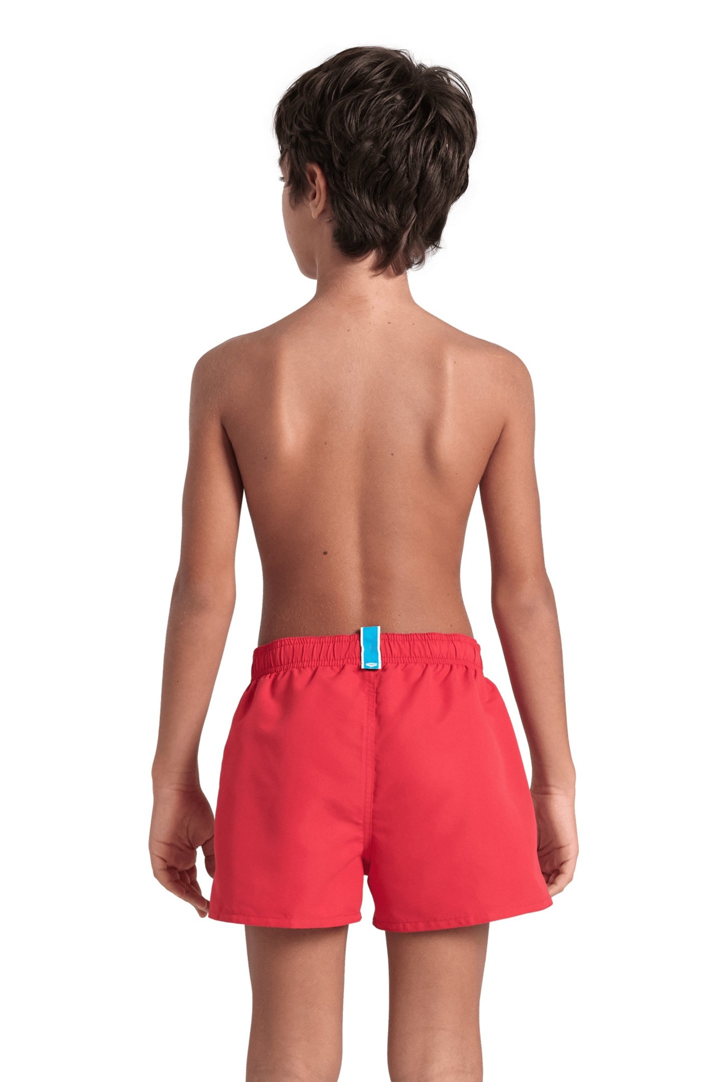 BOYS' BEACH SHORT LOGO R RED-WHITE 2