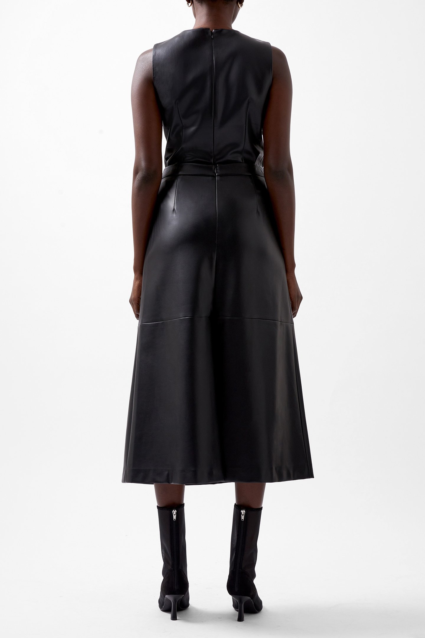 CROLENDA PU MIDI SKIRT BLACKOUT 3