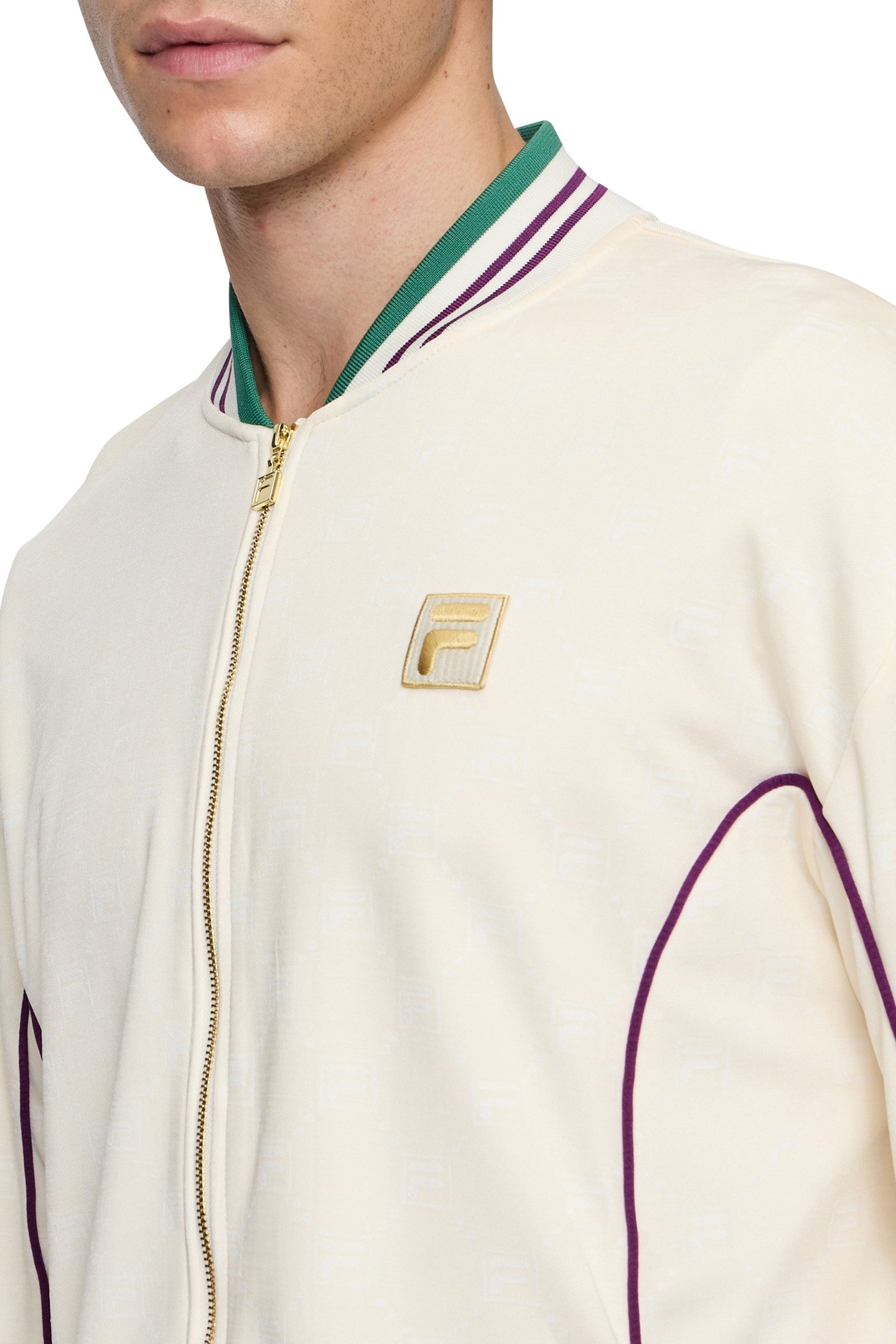 LIERNEUX LOOSE TRACK JACKET ANTIQUE WHITE F-BOX MONOGRAM AOP 7