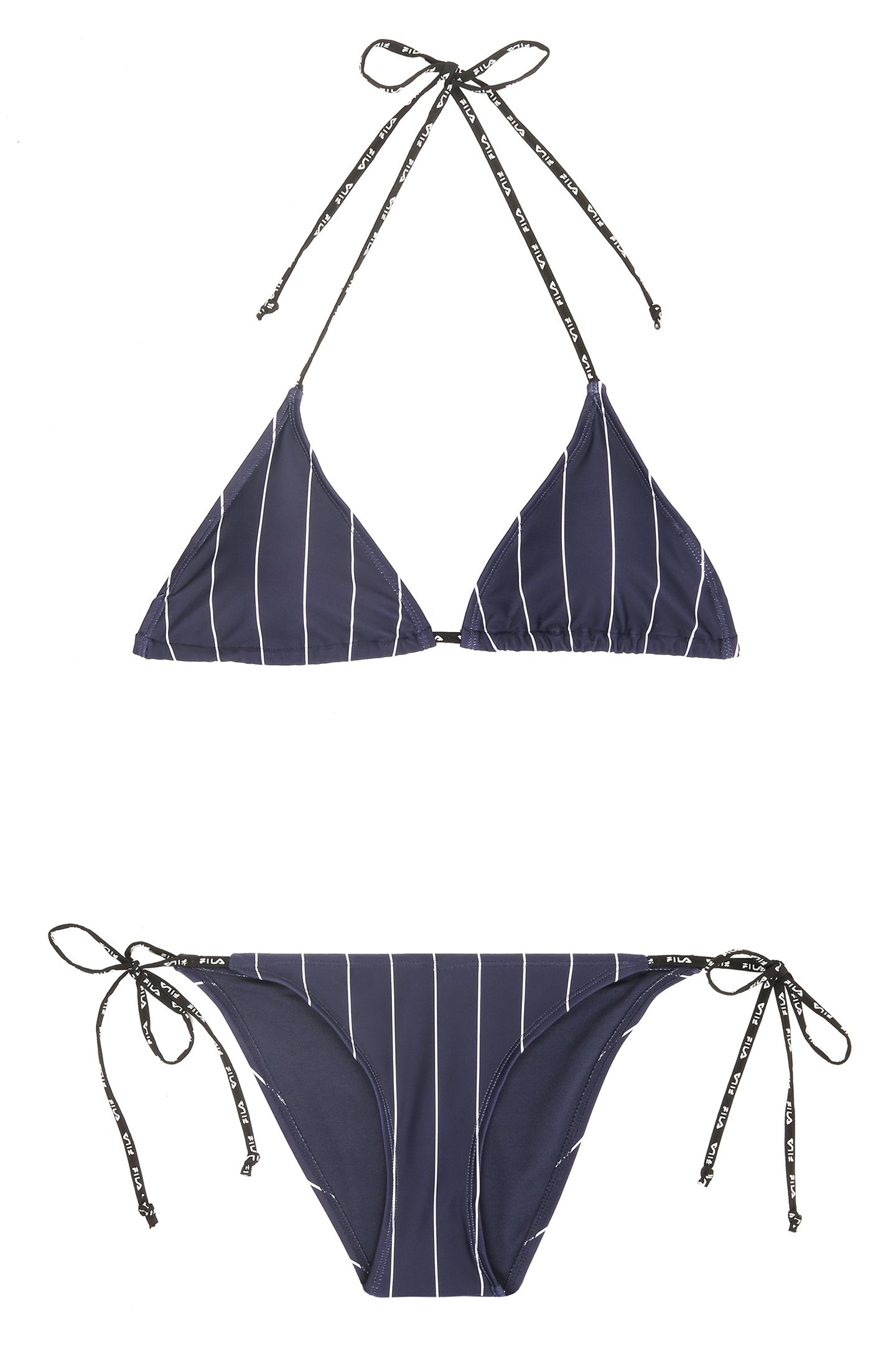 SMILA STRIPED TRIANGLE BIKINI BLACK IRIS/BRIGHT WHITE STRIPE 4